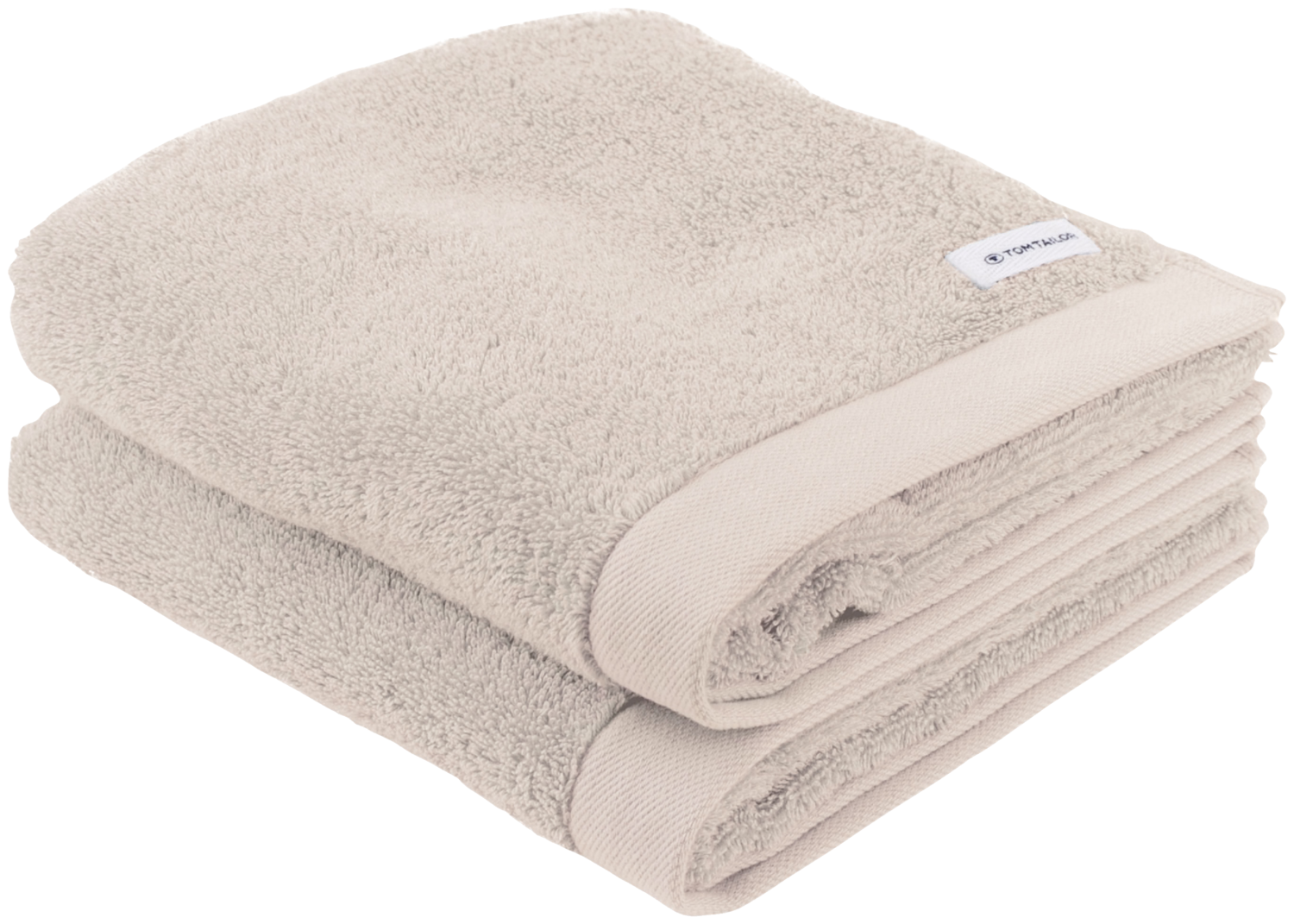 TOM TAILOR 2er Handtuch Set, 50 x 100 cm (Beige) Bild 2