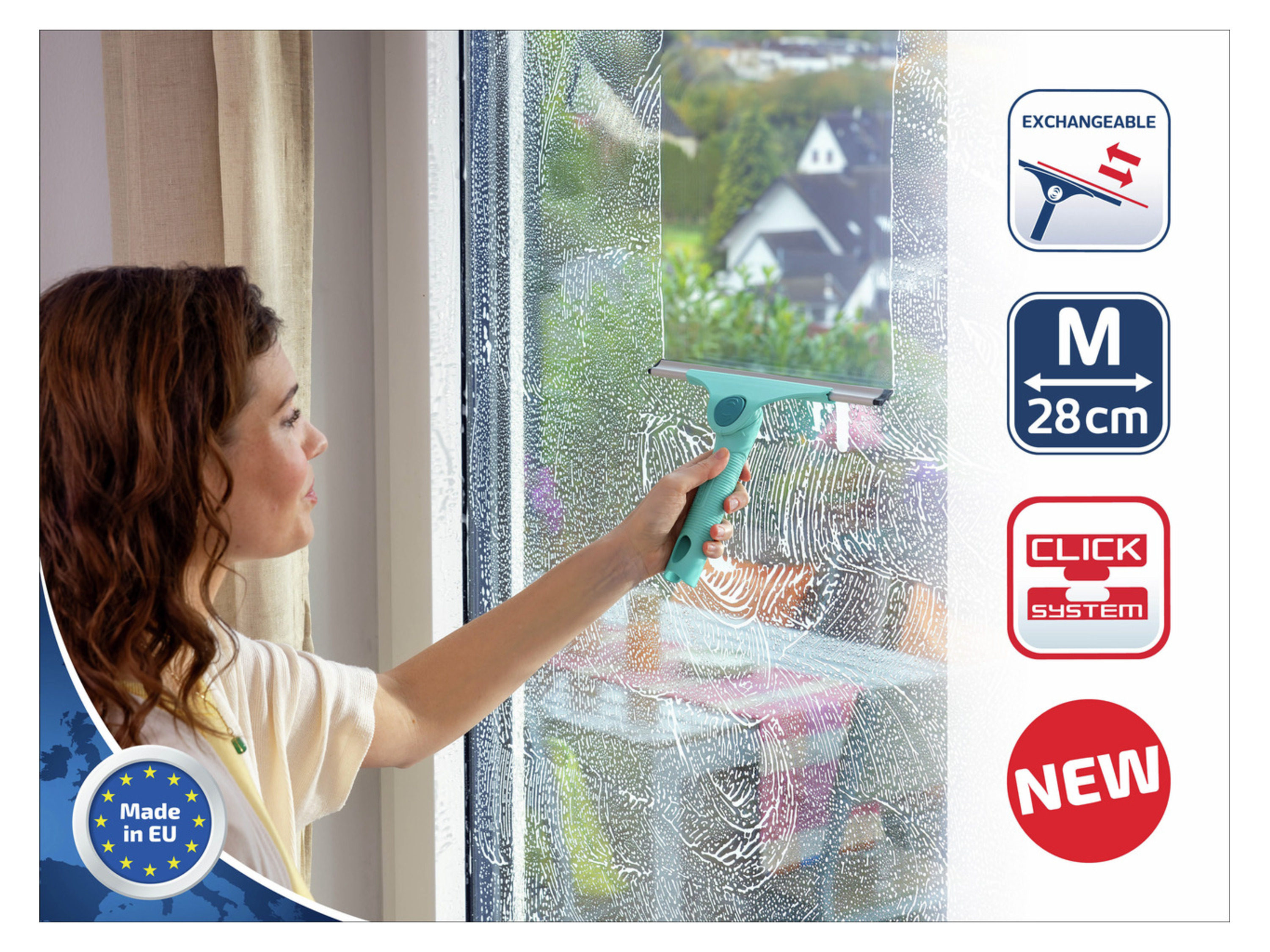LEIFHEIT Fensterabzieher »2in1 M Pro Reach« für streifenfreien Glanz Bild 2