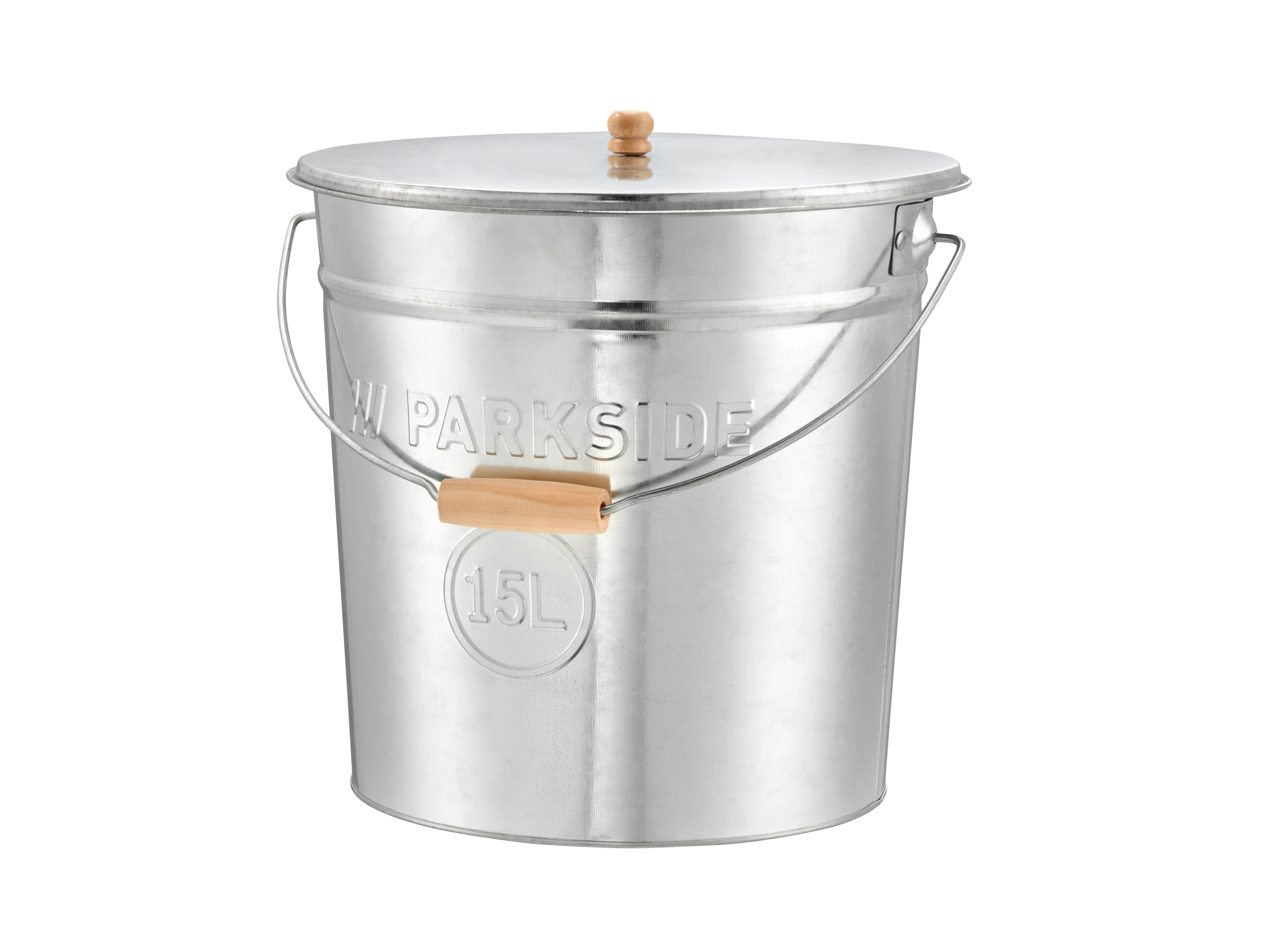 PARKSIDE® Asche-Eimer, mit Deckel, 15 l (verzinkt)