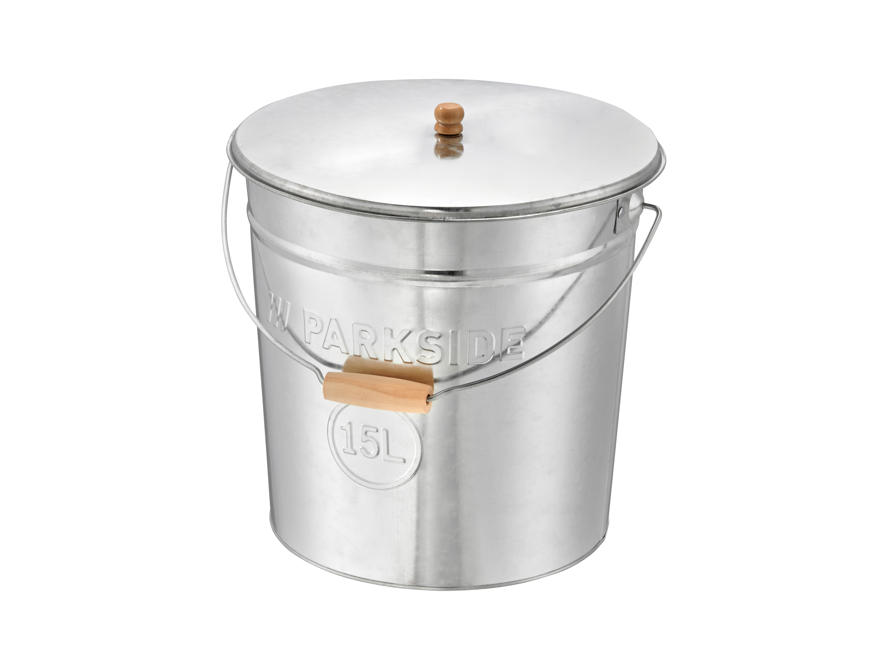 PARKSIDE® Asche-Eimer, mit Deckel, 15 l (verzinkt) Bild 2