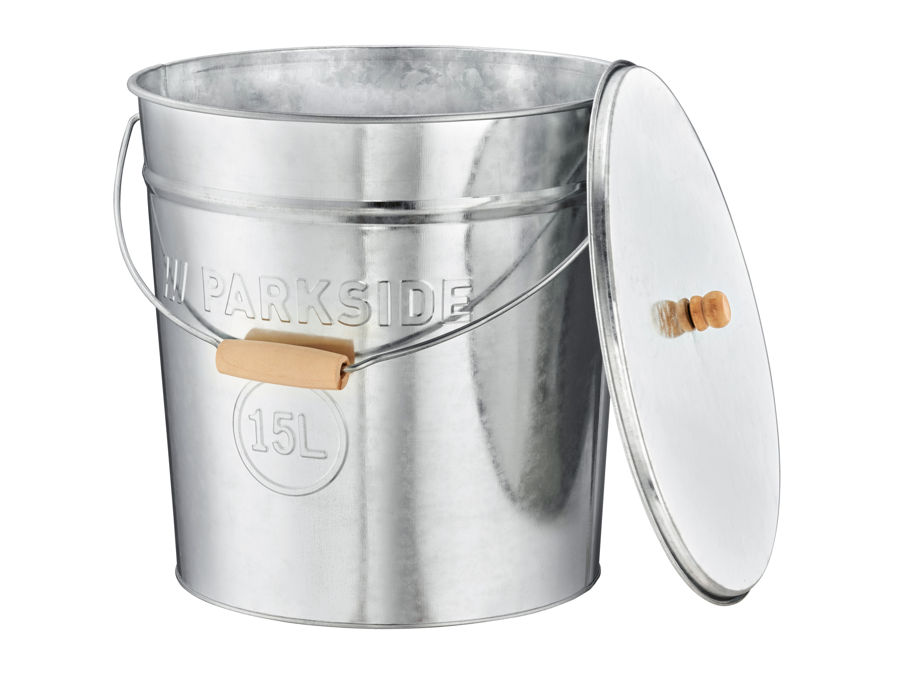 PARKSIDE® Asche-Eimer, mit Deckel, 15 l (verzinkt) Bild 3