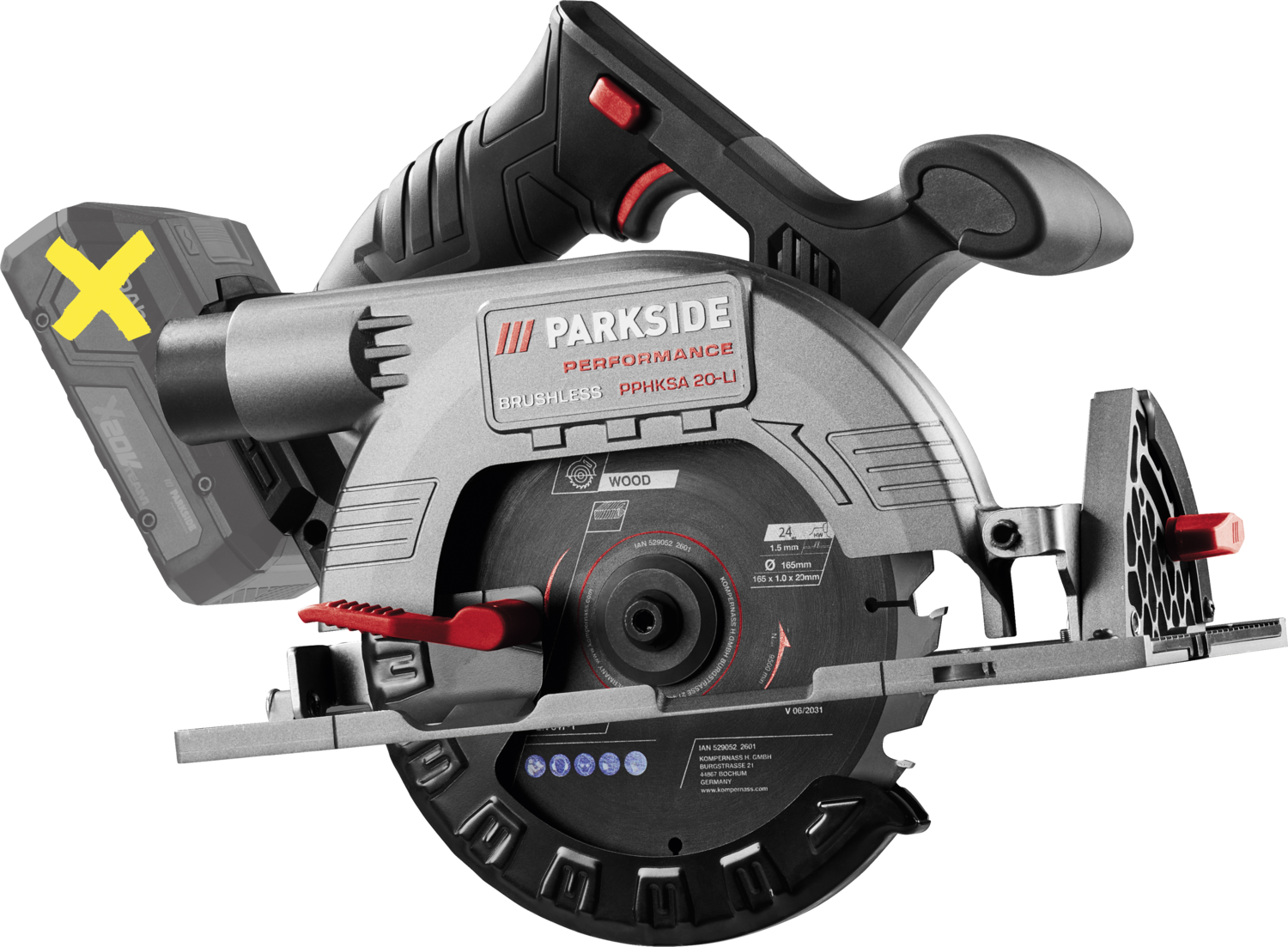 PARKSIDE PERFORMANCE® 20 V Akku-Handkreissäge »PPHKSA 20-Li A1« ohne Akku und Ladegerät Bild 3