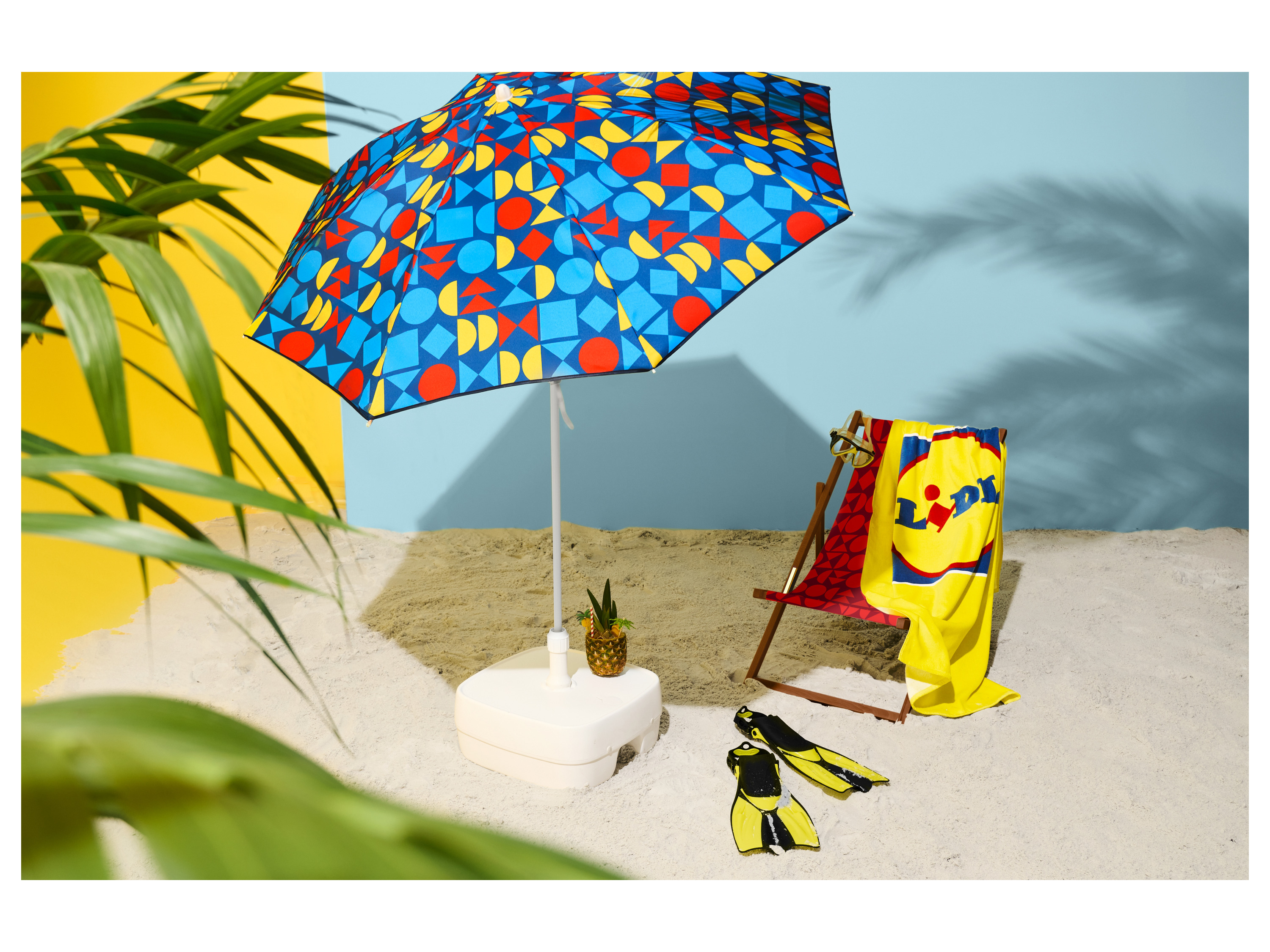 Sonnenschirm 160 cm Lidl Jubiläum (Blau)
