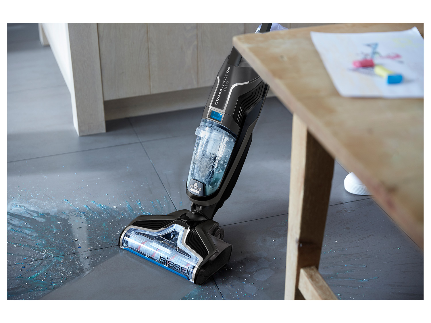 BISSELL Crosswave C6 Cordless Pro Titanium Blue Bild 3