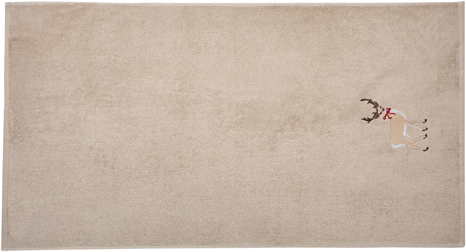 LIVARNO® Frottier-Gästetücher / Handtuch (1x, Beige) Bild 3