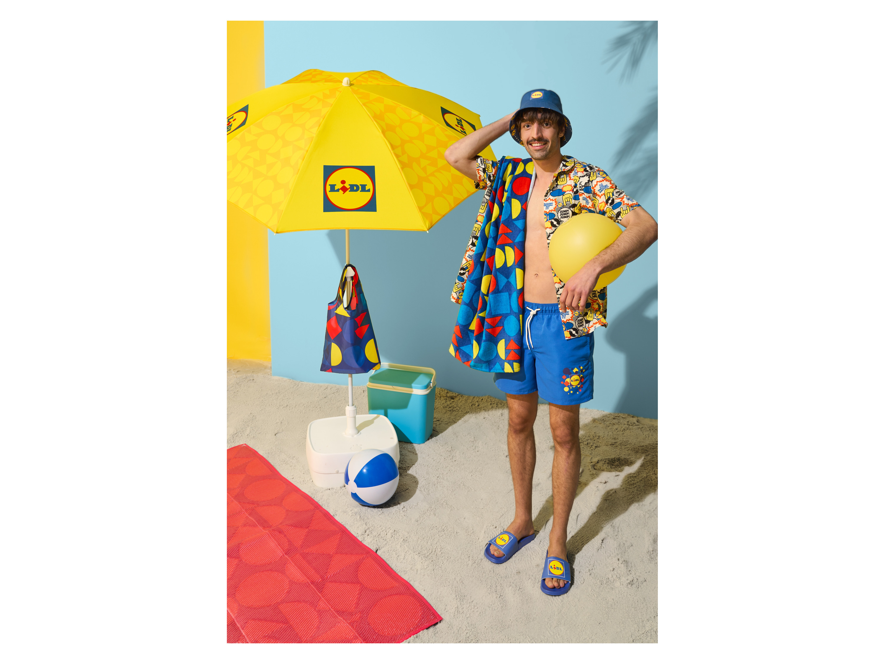 Sonnenschirm 160 cm Lidl Jubiläum (Gelb)