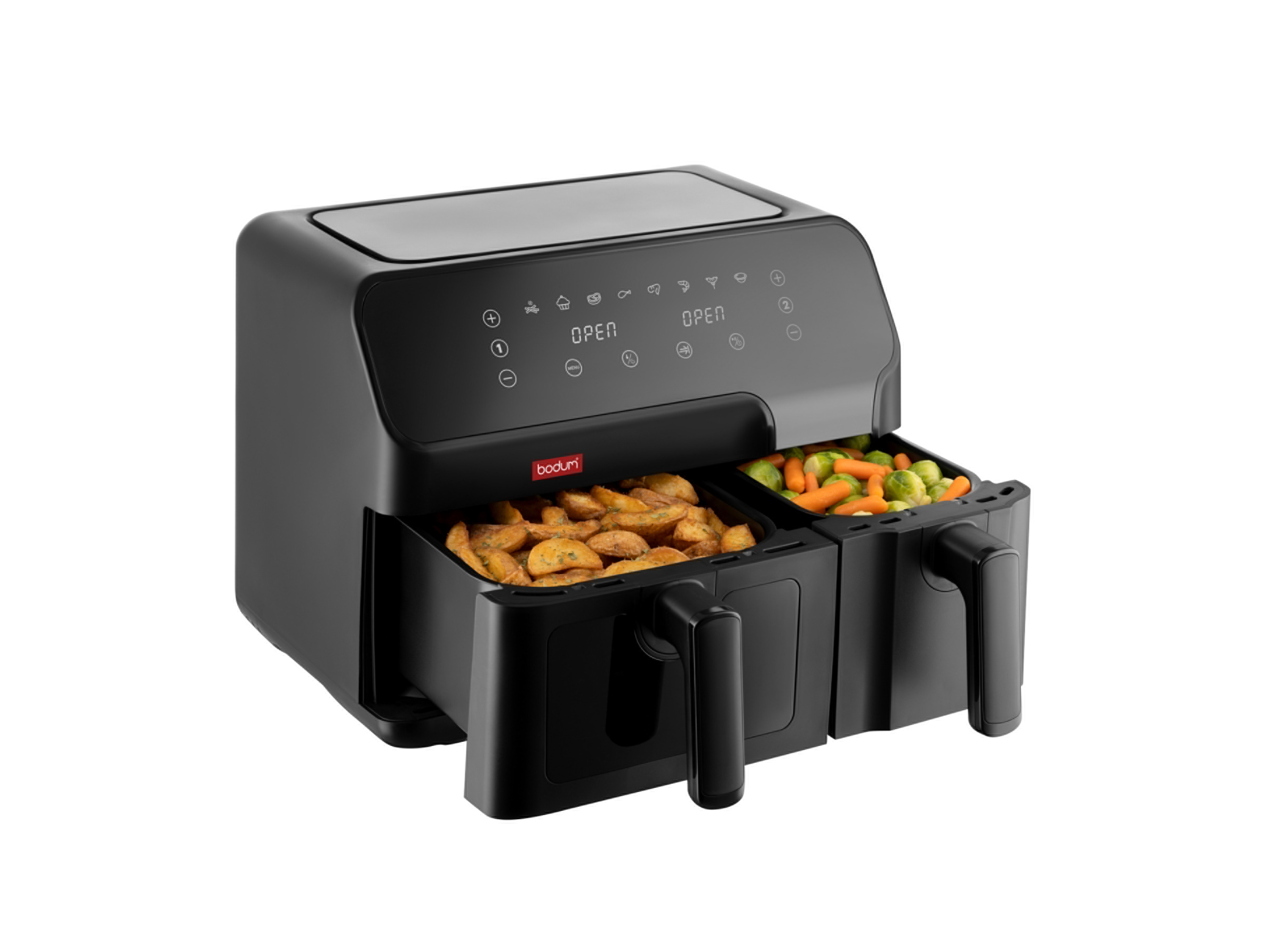 BODUM MELIOR Air fryer L »12331-01EURO«, 2 Fächer, 5,1 l und 3,2 l, 2700 W