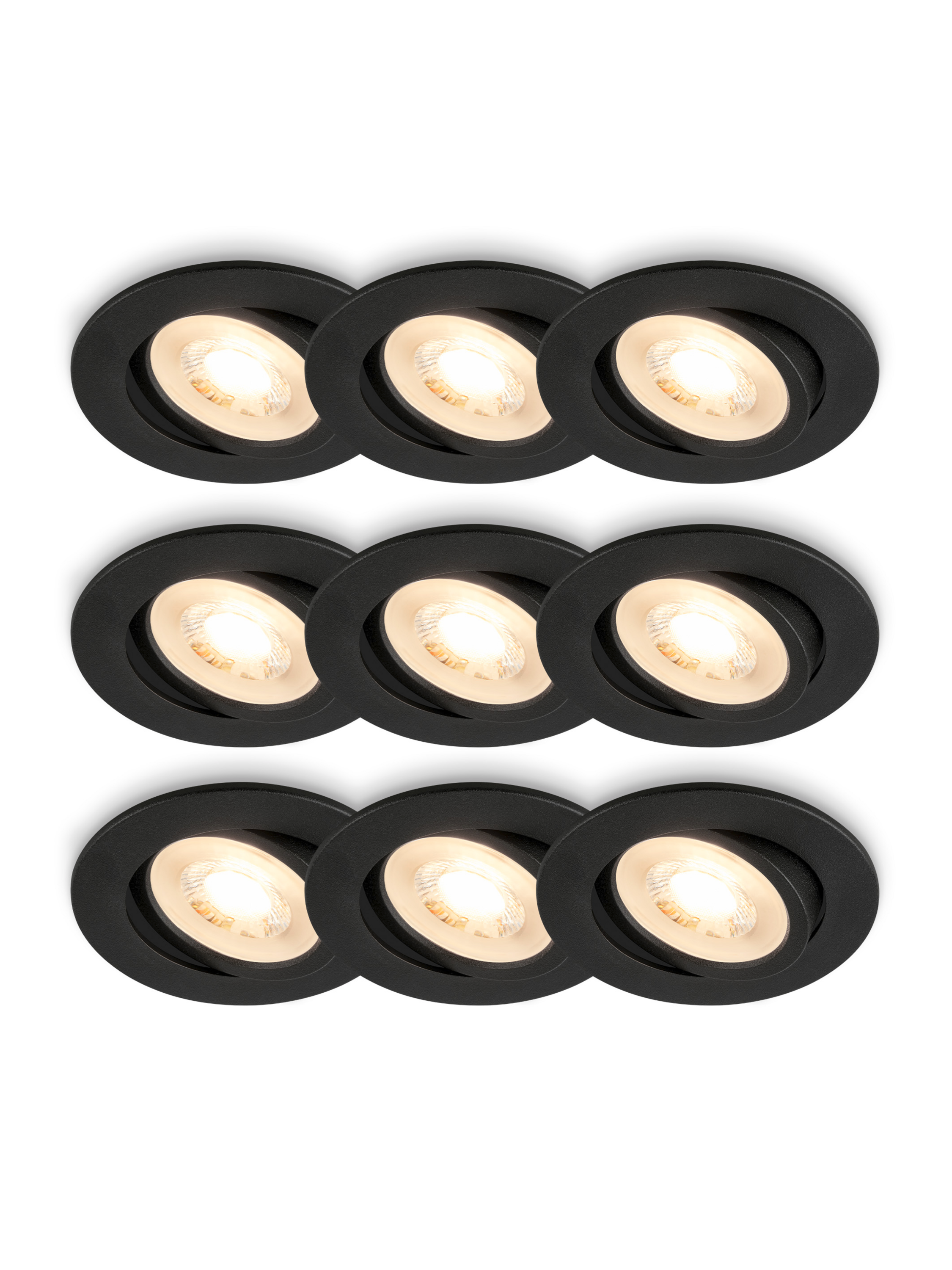 BRILONER LED Einbauleuchten in verschiedenen Farben und Ausführungen erhältlich (9er-Set, Schwarz) Bild 4