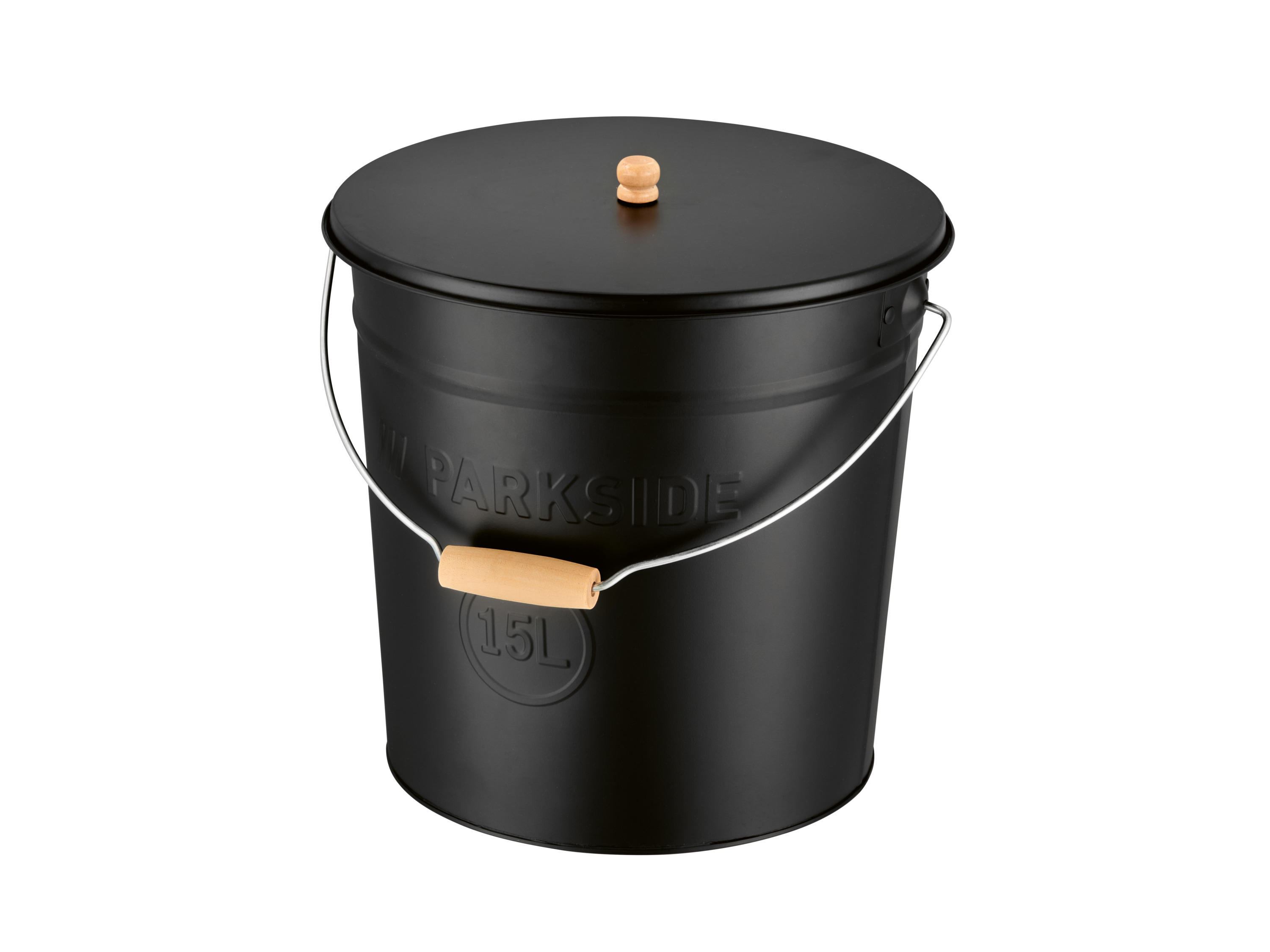 PARKSIDE® Asche-Eimer, mit Deckel, 15 l (Schwarz) Bild 3