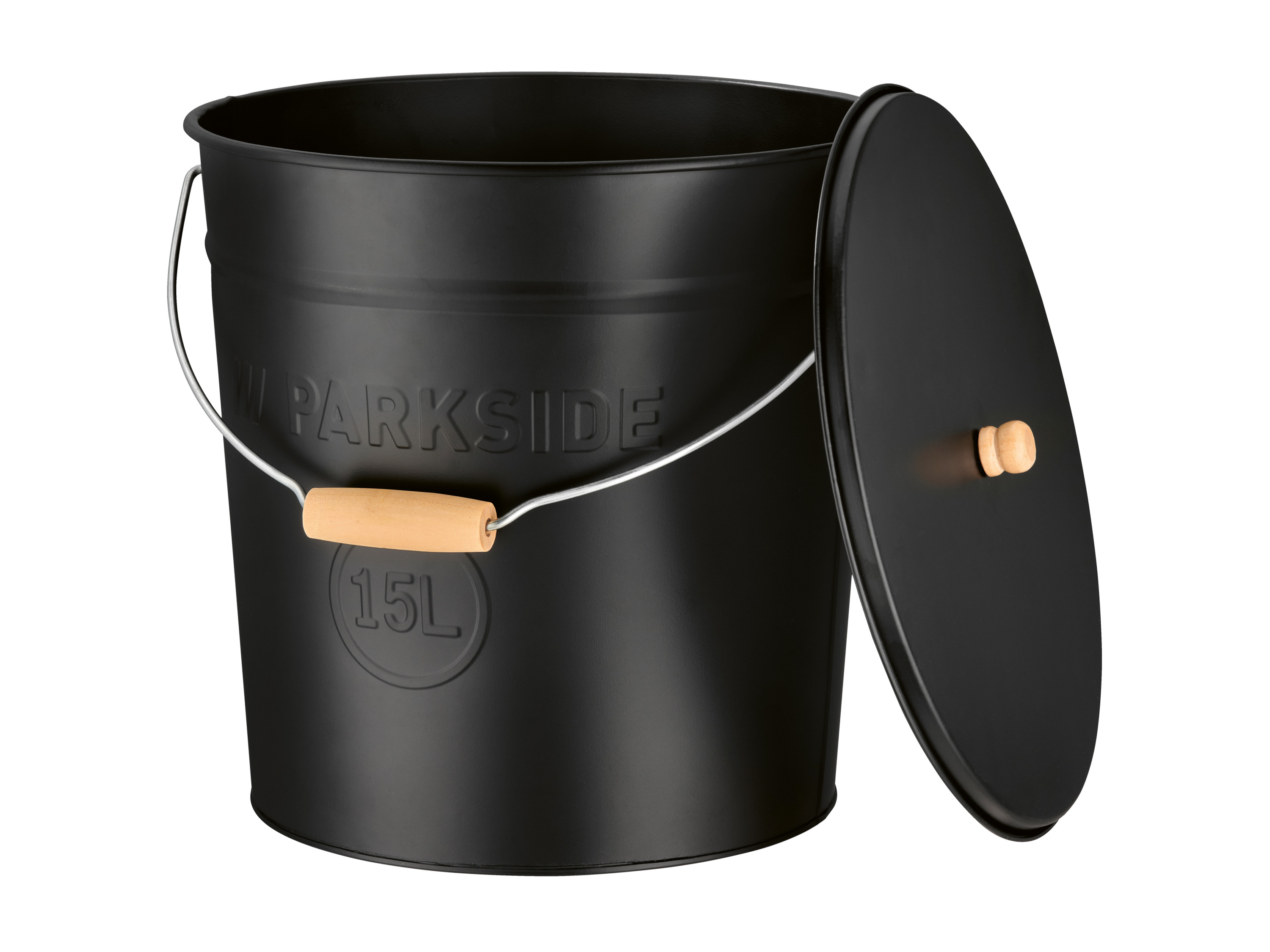 PARKSIDE® Asche-Eimer, mit Deckel, 15 l (Schwarz) Bild 4