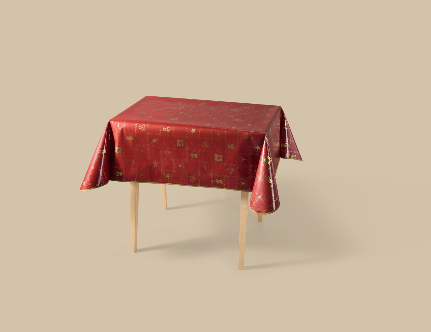LIVARNO® Festliche Lacktischdecke (110 x 140 cm, Rot) Bild 3