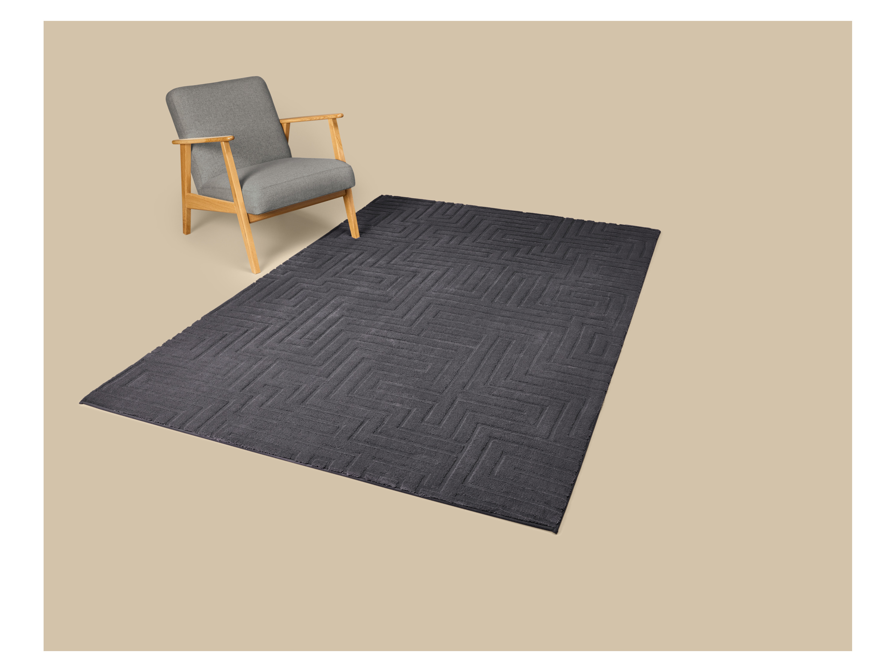 LIVARNO® Langflor-Teppich (anthrazit) Bild 3