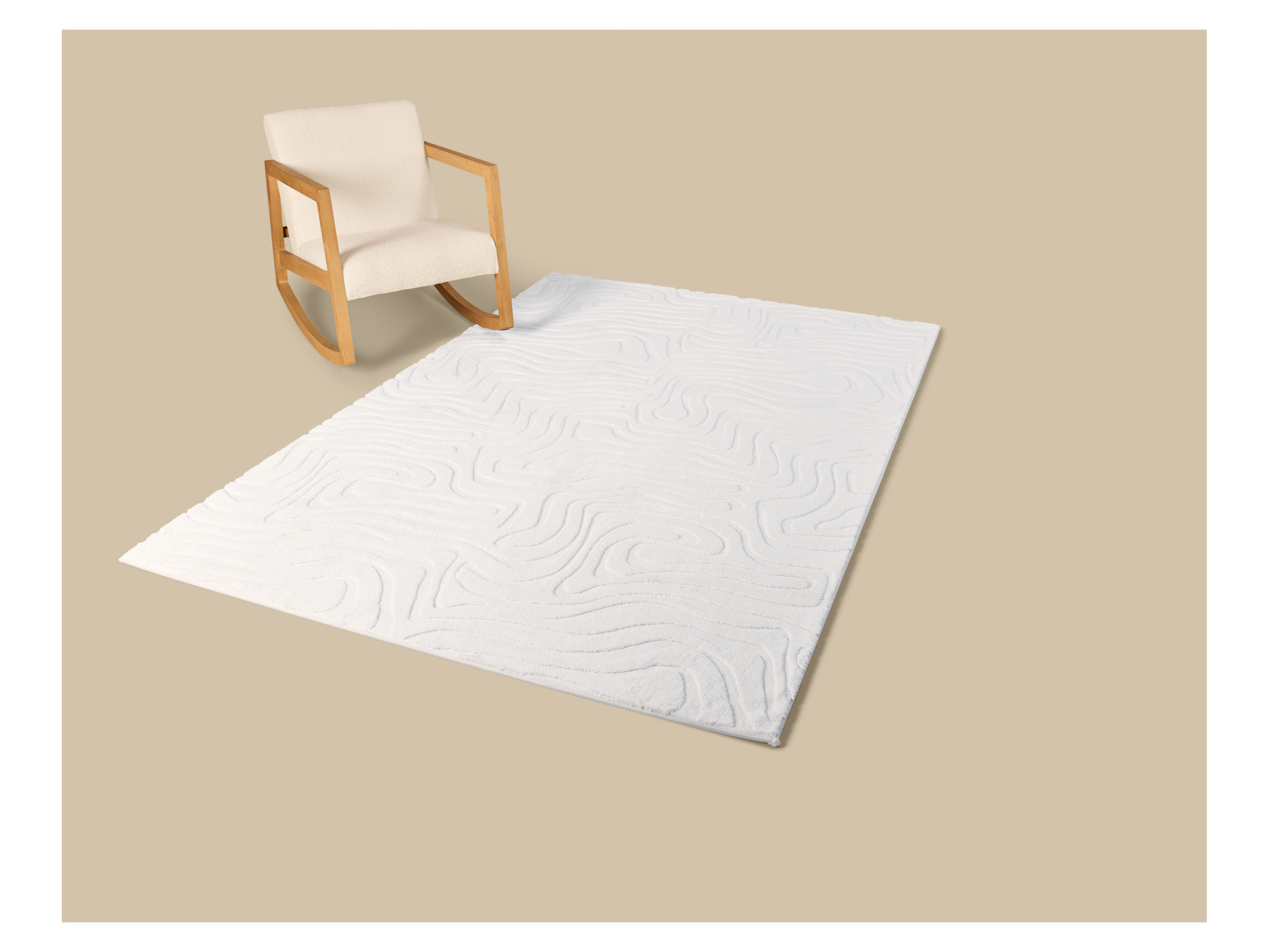 LIVARNO® Langflor-Teppich, 160 x 230 cm (Creme) Bild 2