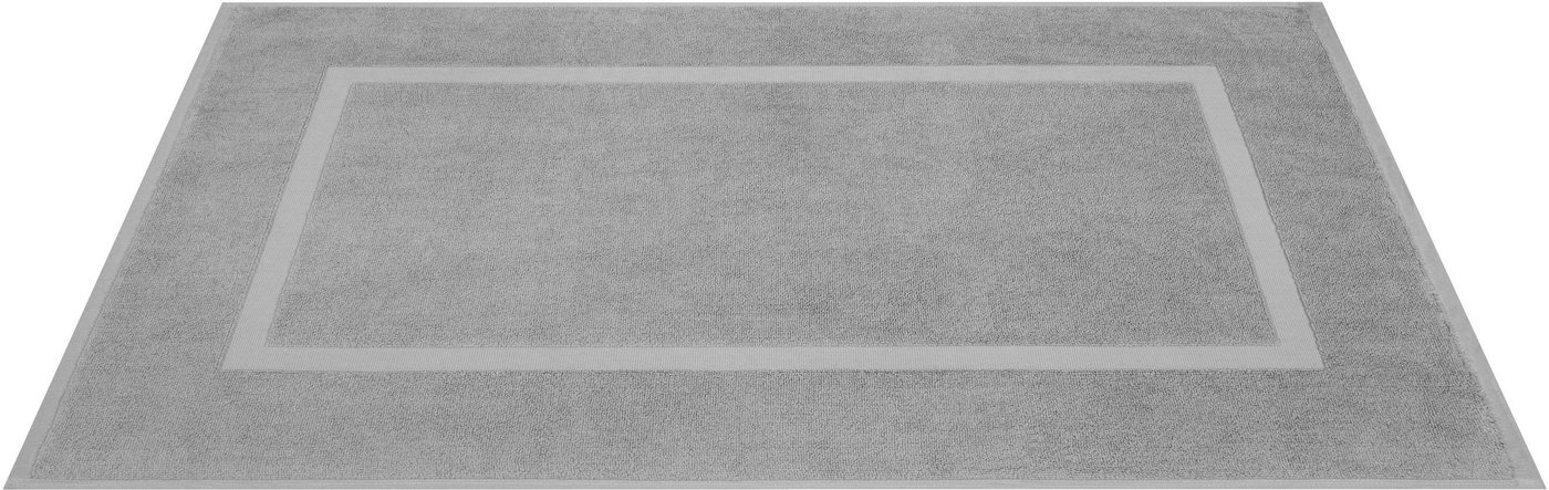 HAMMETEX Badematte Hotelmatte, Duschvorleger, 51 x 86 cm, Höhe 5 mm, beidseitig nutzbar, Baumwolle, rechteckig, 2-teiliges Set, einfarbig, 900 g/m², 100% Baumwolle Bild 4
