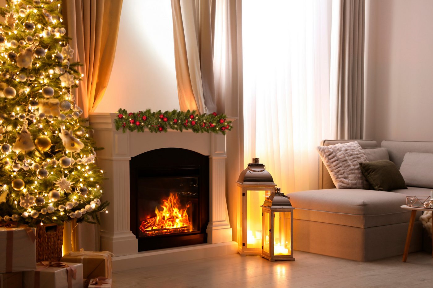 näve LED-Girlande Noel, Batteriefach mit Ein- / Ausschalter, inkl. Timer (6on/18off) Bild 5