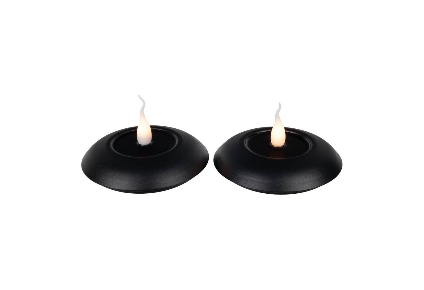 näve LED Dekolicht Leli, Timerfunktion, LED fest integriert, Warmweiß, 2er-Set LED Kerzen schwarz, Flammeneffekt, Timer, Schiebeschalter Bild 2