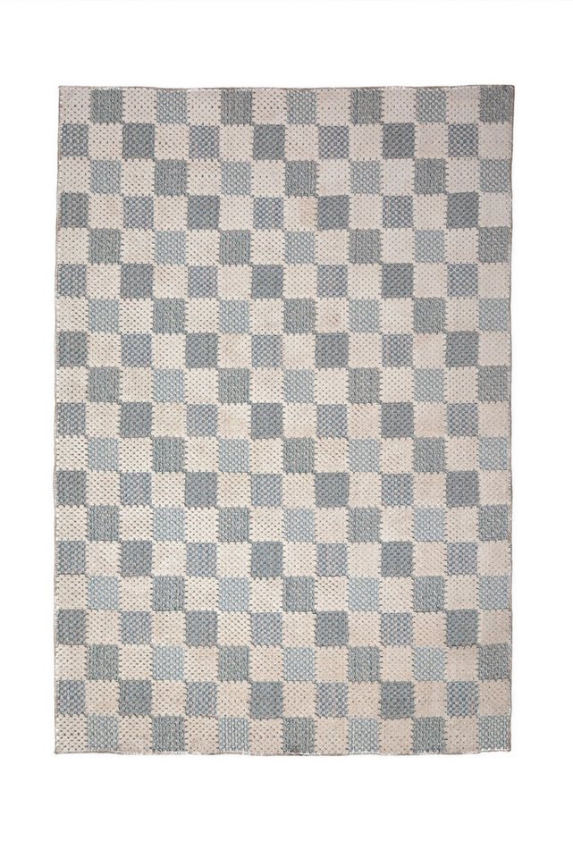 FLAIR RUGS Designteppich MUTED CHECKERBOARD, rechteckig, Höhe: 4 mm, Waschbarer Teppich, Modernes Schachbrettmuster