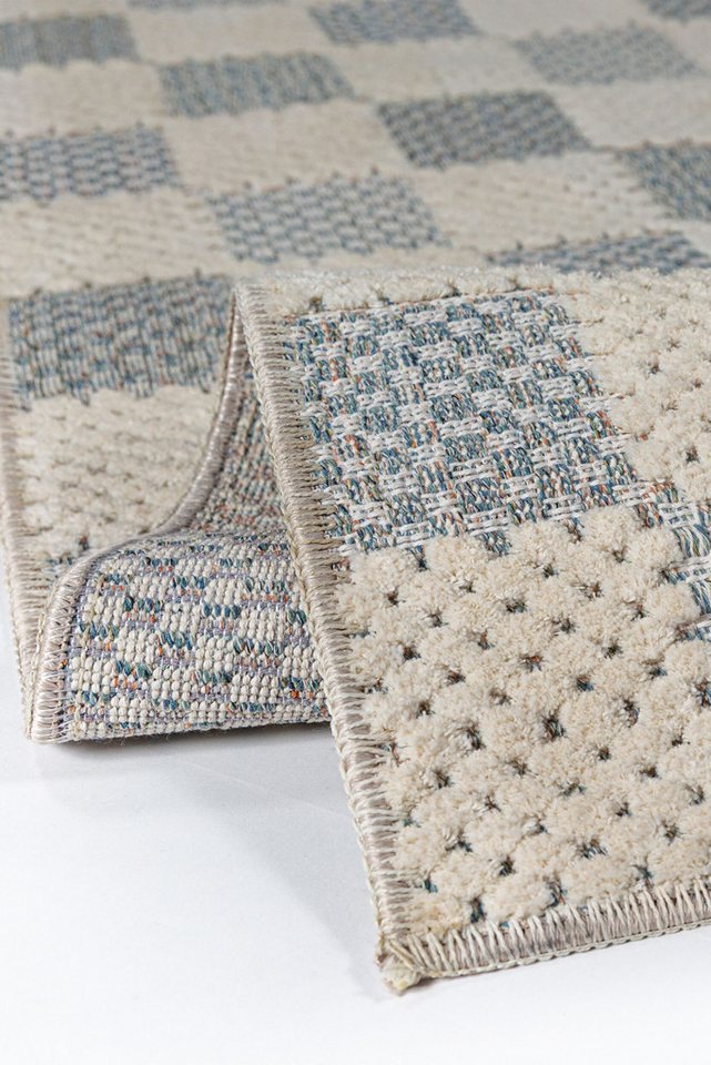 FLAIR RUGS Designteppich MUTED CHECKERBOARD, rechteckig, Höhe: 4 mm, Waschbarer Teppich, Modernes Schachbrettmuster Bild 3