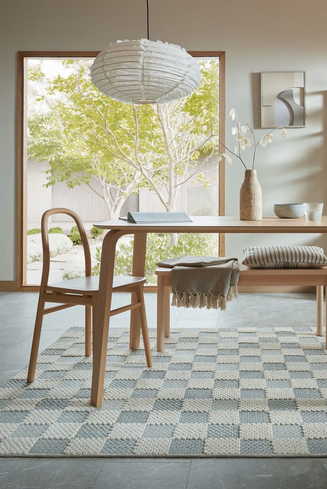 FLAIR RUGS Designteppich MUTED CHECKERBOARD, rechteckig, Höhe: 4 mm, Waschbarer Teppich, Modernes Schachbrettmuster Bild 4