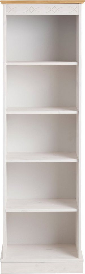 OTTO home Standregal Indra Bücherregal mit 5 Fächern und einer dekorativen Fräsung, aus Massivholz, 4 Einlegeböden, dekorative Fräsung Bild 5