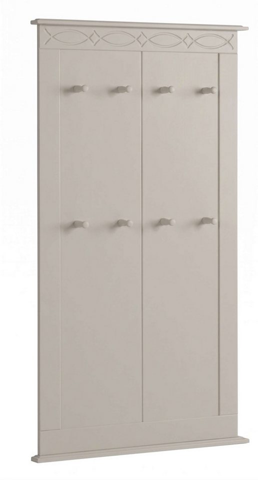 OTTO home Garderobenpaneel Indra Wandgarderobe mit 8 Haken und dekorativer Fräsung (B/T/H: 63/6/100 cm), aus massiver Kiefer, 8 Haken mit einer natürliche Maserung Bild 3