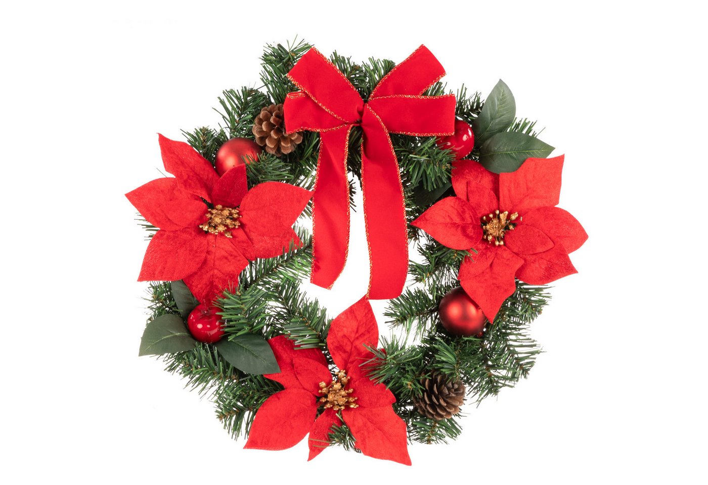 Idena Adventskranz Idena Weihnachtskranz rote Schleifen Ø40cm für Innen Bild 2