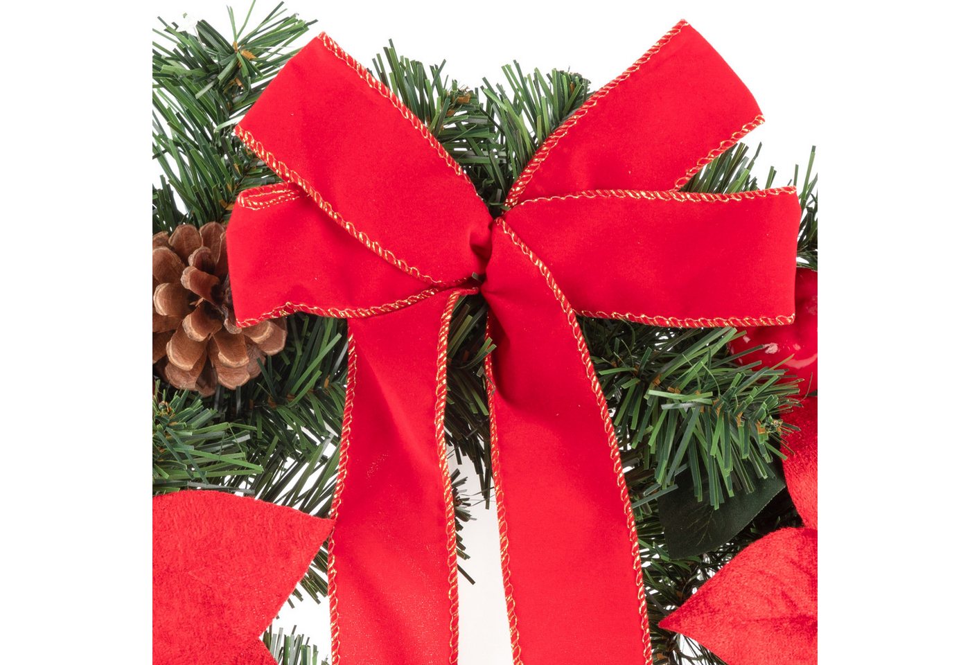 Idena Adventskranz Idena Weihnachtskranz rote Schleifen Ø40cm für Innen Bild 4