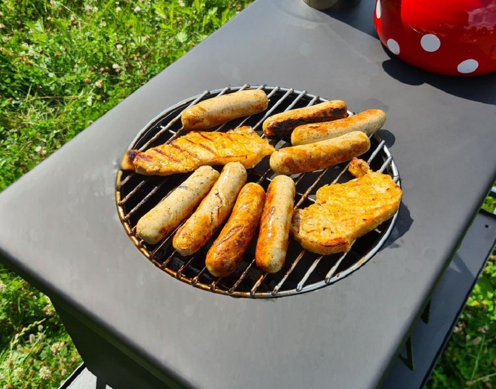 ECOfoxx Grillkamin Gartenherd ERNA - Kochen, Backen und Grillen im Garten - Notkocher