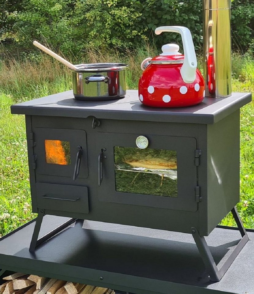 ECOfoxx Grillkamin Gartenherd ERNA - Kochen, Backen und Grillen im Garten - Notkocher Bild 3