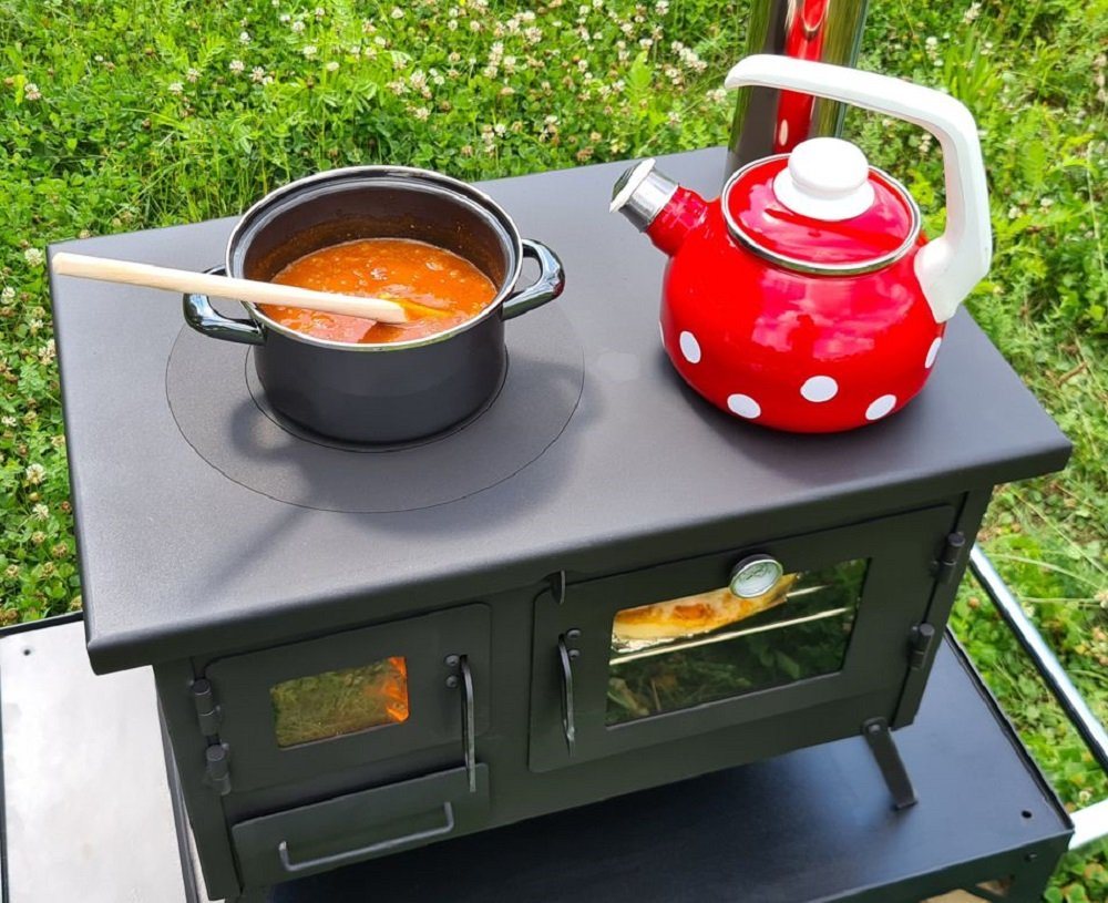 ECOfoxx Grillkamin Gartenherd ERNA - Kochen, Backen und Grillen im Garten - Notkocher Bild 4