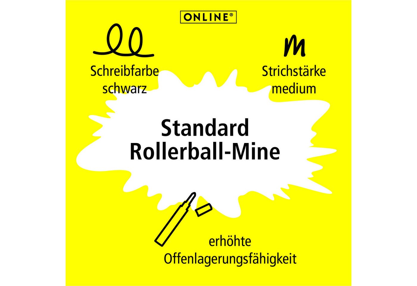Online Pen Tintenroller Rollerball Mine, für Standard-Tintenroller