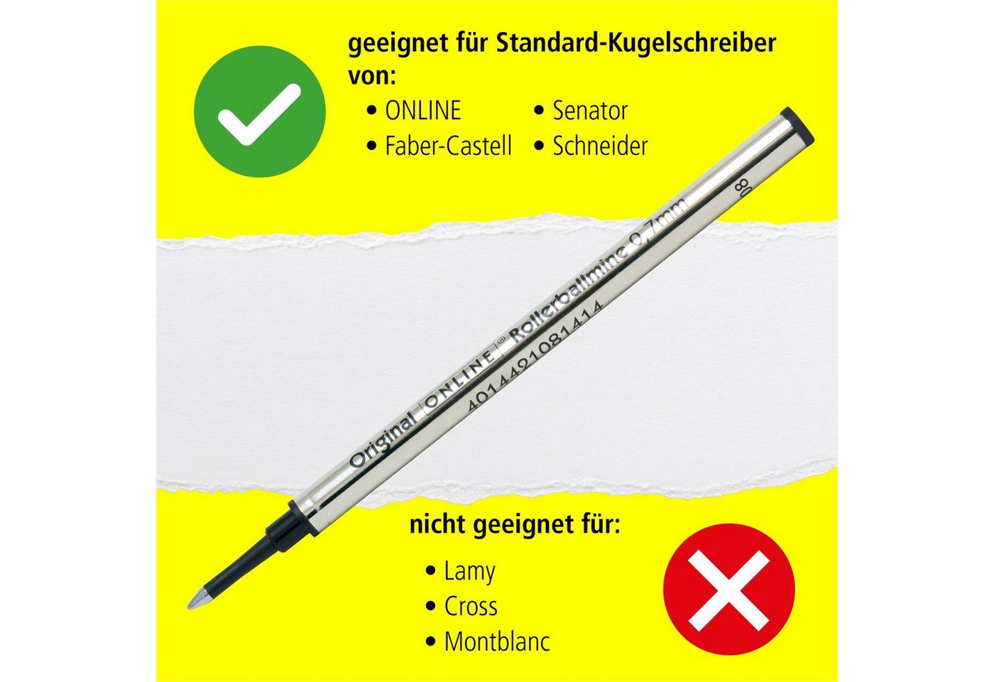 Online Pen Tintenroller Rollerball Mine, für Standard-Tintenroller Bild 4