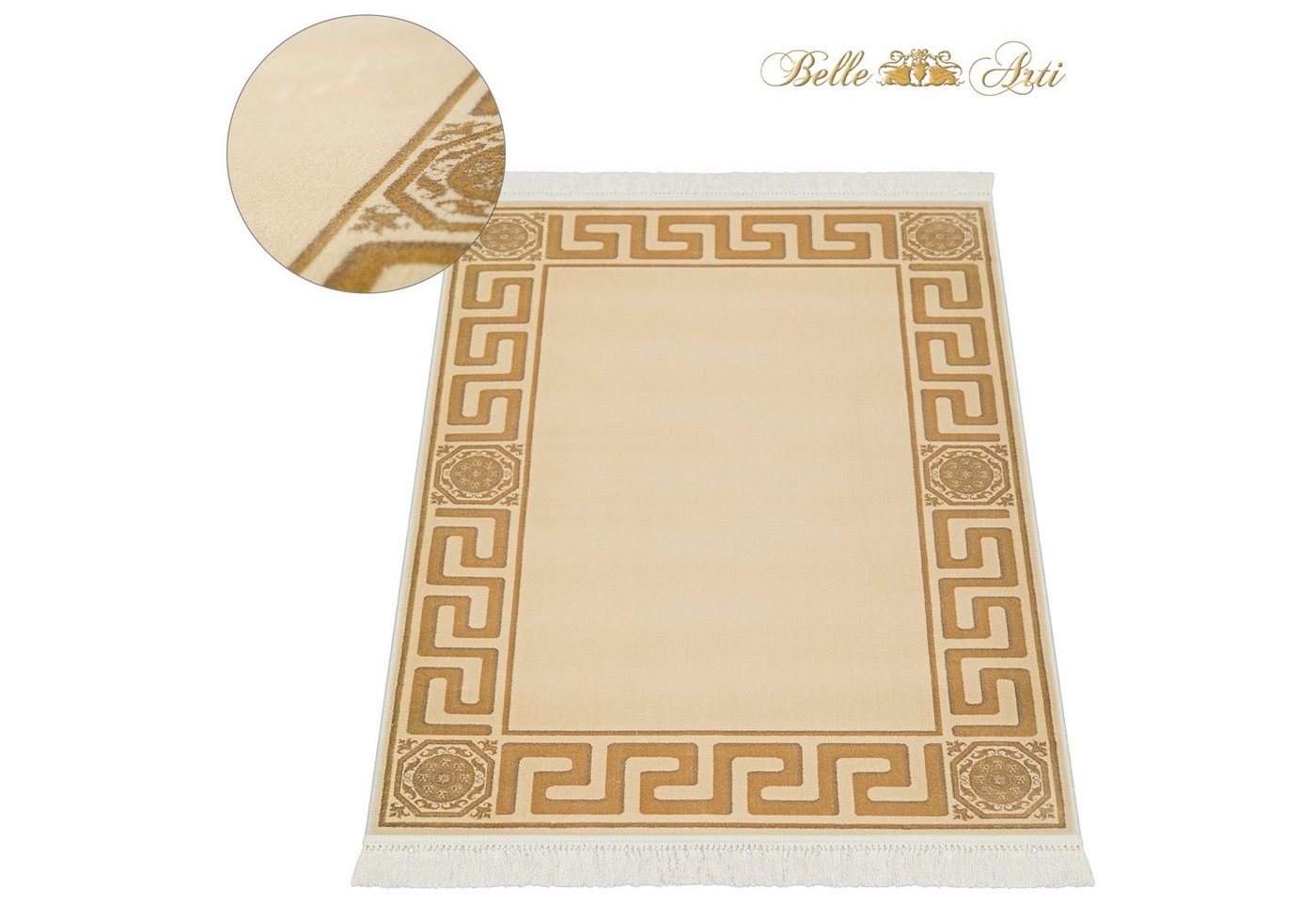 Belle Arti Teppich Teppich Beige Muster Design art 641 67 cm x 105 cm, Rechteckig