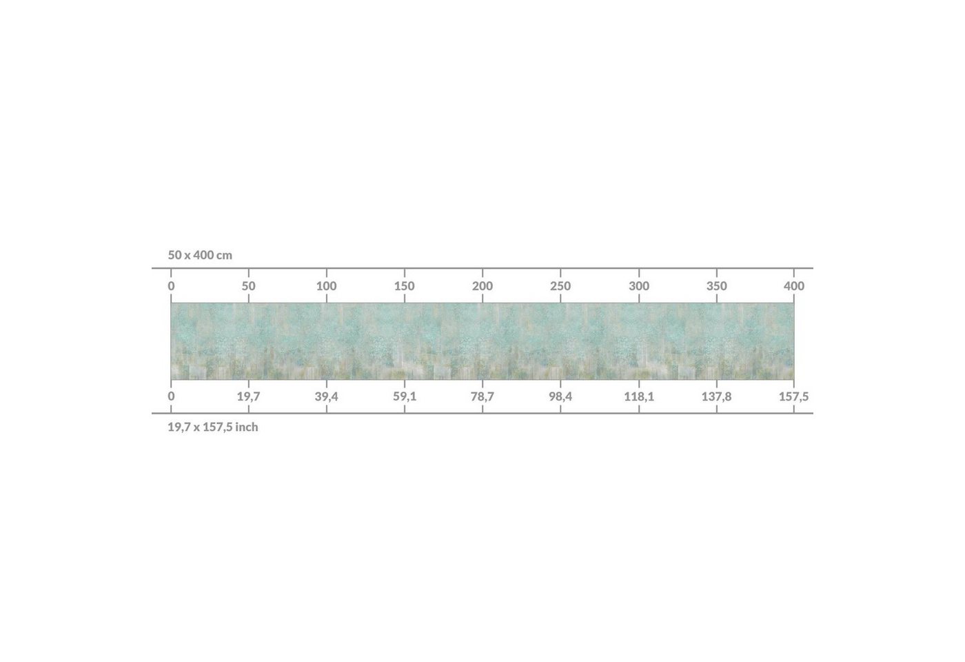 Bilderdepot24 Küchenrückwand blau dekor Shabby Steinoptik Betonoptik Rustikales Betonmuster Mint, (1-tlg., Nischenrückwand - für Fliesenspiegel ohne Bohren - matt), Spritzschutz Rückwand Küche Herd - Folie selbstklebend versch. Größen