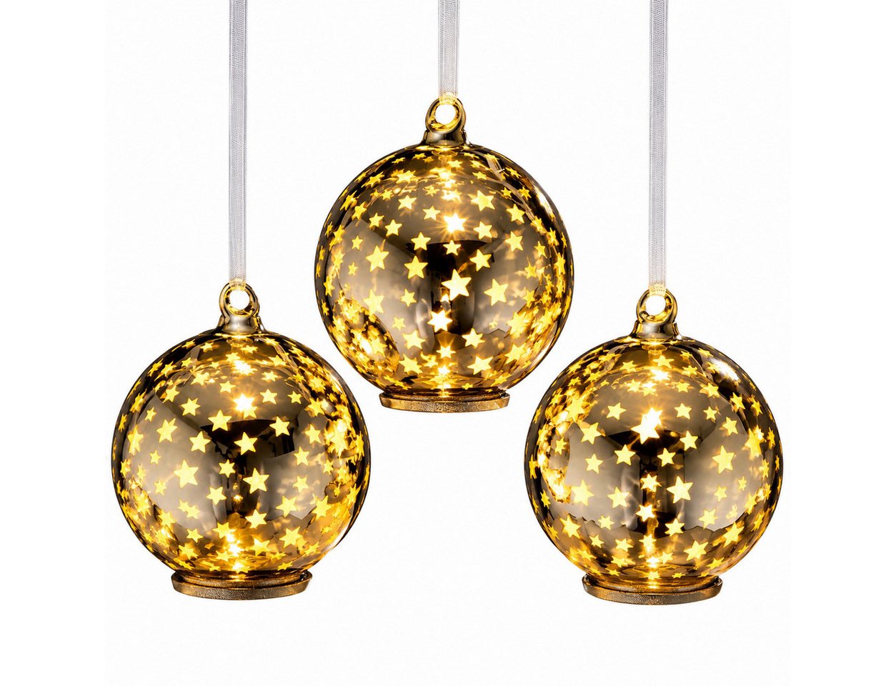 Weltbild LED Dekolicht LED-Hängedeko Sternenmeer 3er Set LED Sterne Hängedekoration, Lichterdeko Weihnachtsdeko Sternenbeleuchtung Adventsdeko Bild 2