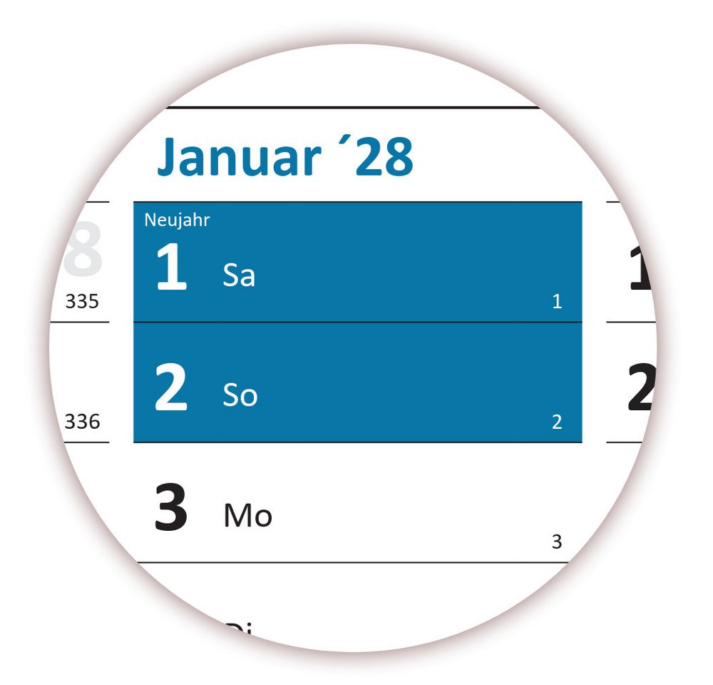 LYSCO Wandkalender Rainbow Wandplaner 2028 (gerollt) DIN A0 / A1 / A2, verfügbar in den Formaten DIN A0, DIN A1 und DIN A2, 14 Monate, (gerollt)