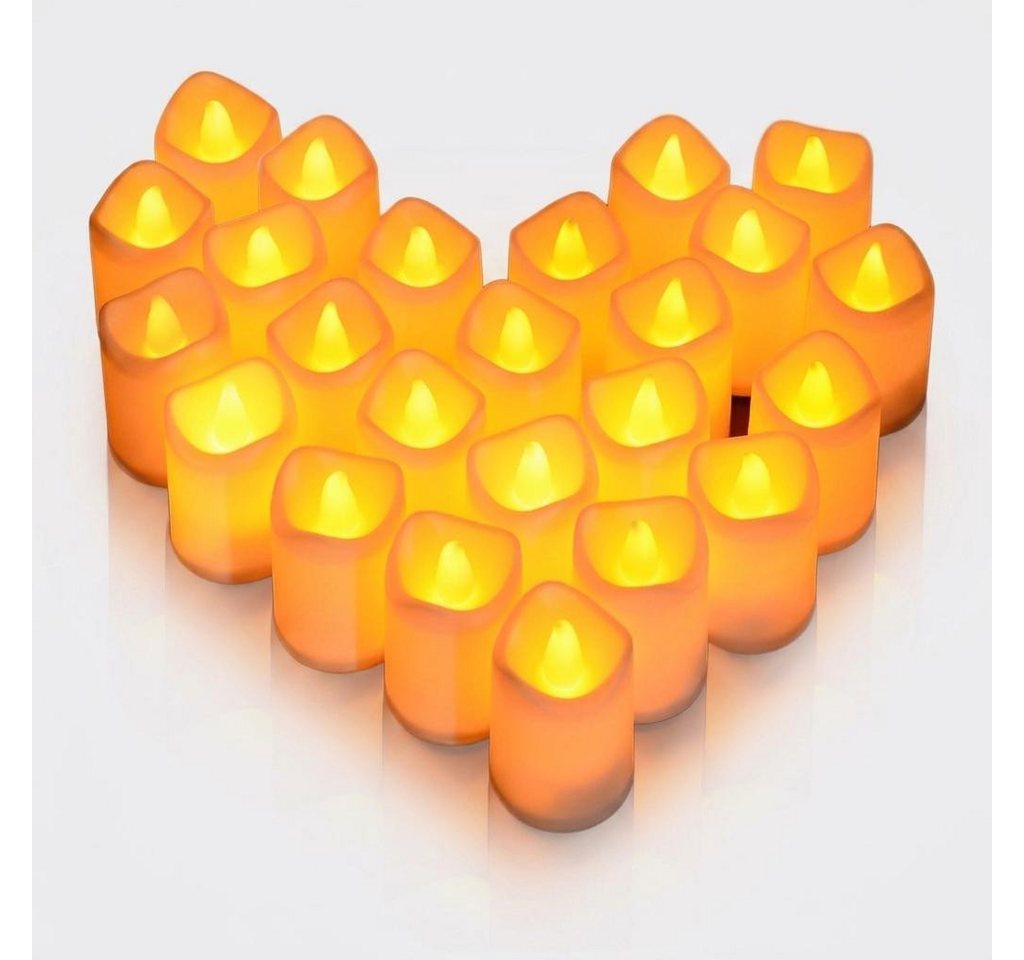 GarveeMore LED-Teelicht 24er Set Flammenlose LED-Teelichter, flackernde LED-Kerzen Bild 2