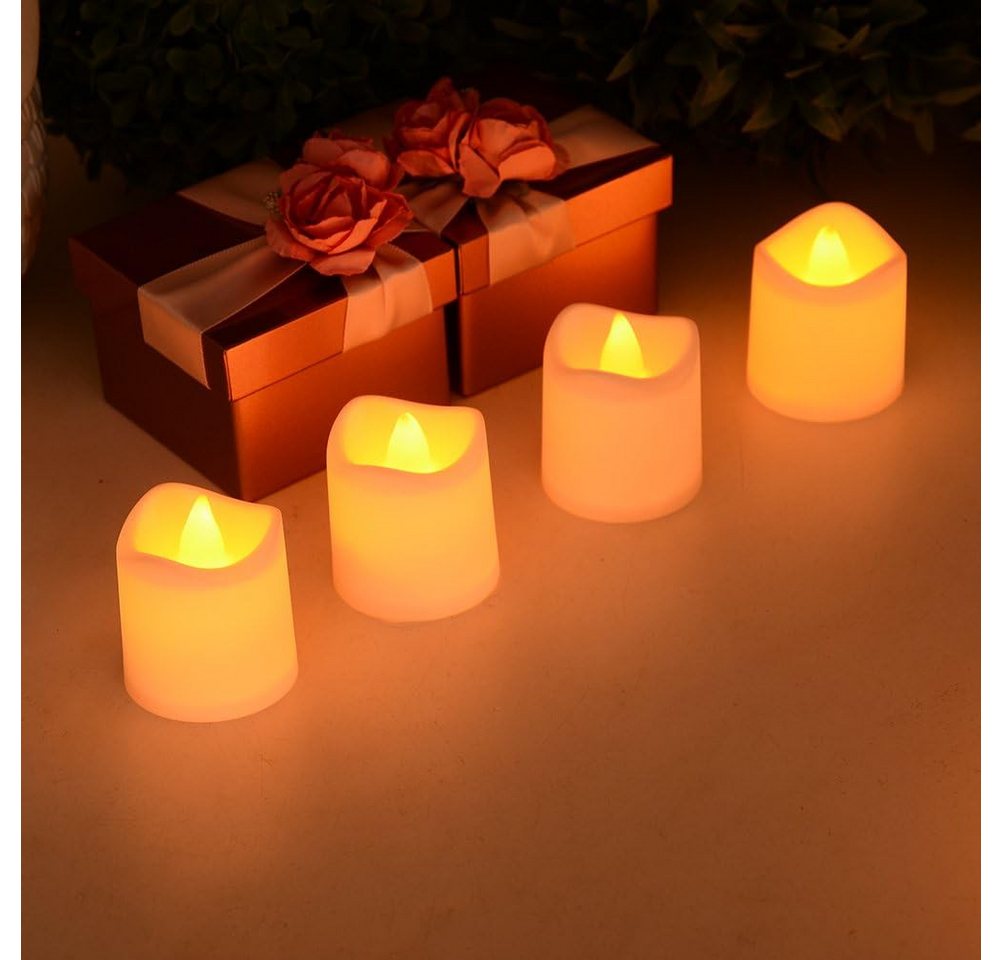 GarveeMore LED-Teelicht 24er Set Flammenlose LED-Teelichter, flackernde LED-Kerzen Bild 3