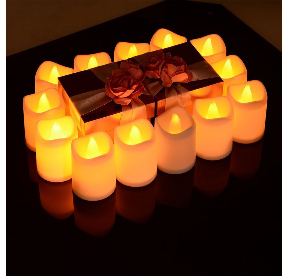 GarveeMore LED-Teelicht 24er Set Flammenlose LED-Teelichter, flackernde LED-Kerzen Bild 4