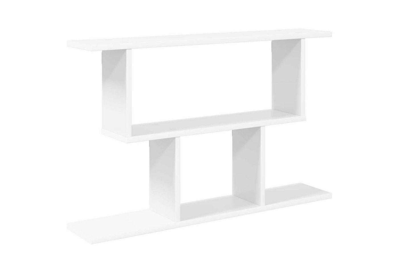 furnicato Wandregal 80 x 15 x 50.5 cm Weiß, 1-tlg., Wandboard mit 4 Fächern und viel Stauraum für dein Wohnzimmer Bild 3