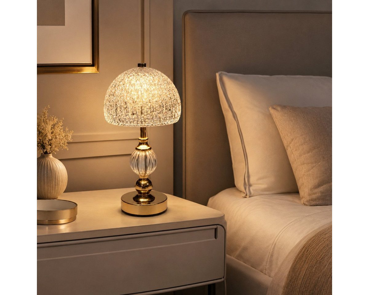 Fyrove LED Nachttischlampe LED Tischlampe,Dimmbare Nachttischlampe mit Touch-Steuerung, Moderne Dekoleuchte für Schlafzimmer und Wohnzimmer, 3 Lichtfarben, Valentinstagsgeschenk,Weihnachtsgeschenk Bild 5