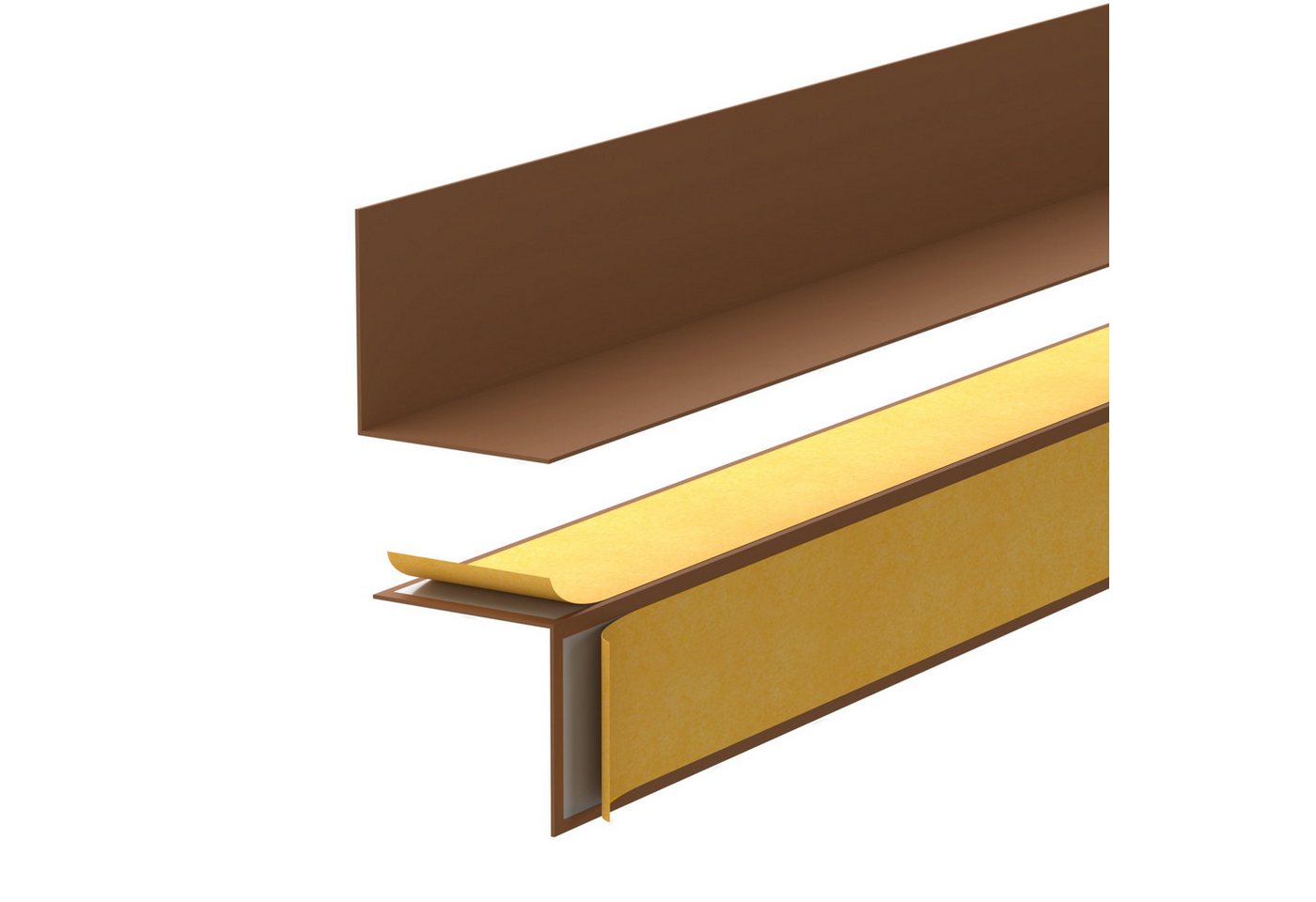 Quest Sockelleiste Selbstklebend Hart-PVC, L: 200,00 cm, H: 1,50 cm, Packung, 1-St., 15x15 mm, wasserfest, UV-beständig Bild 5