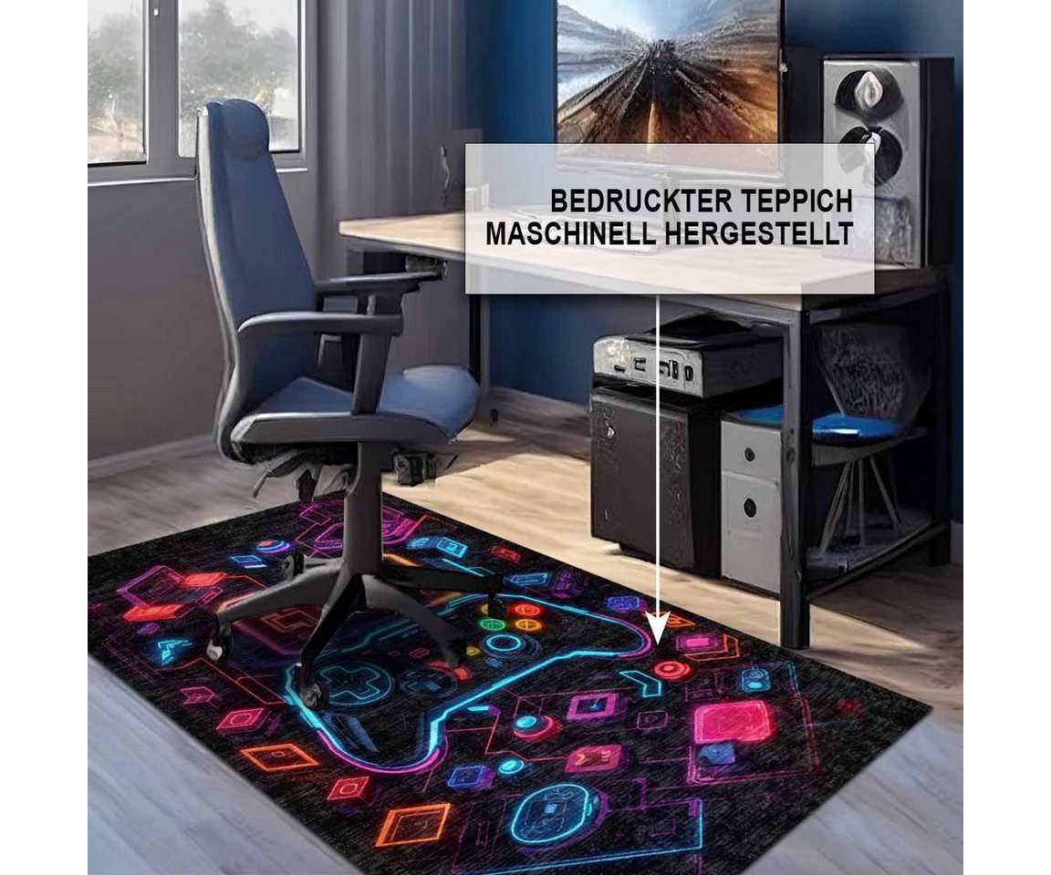 Bamyum Teppich Console Chenille Druck Teppich, Gaming Videospiel Waschbarer Teppich, Höhe: 150 mm, Einzelstück Bild 2