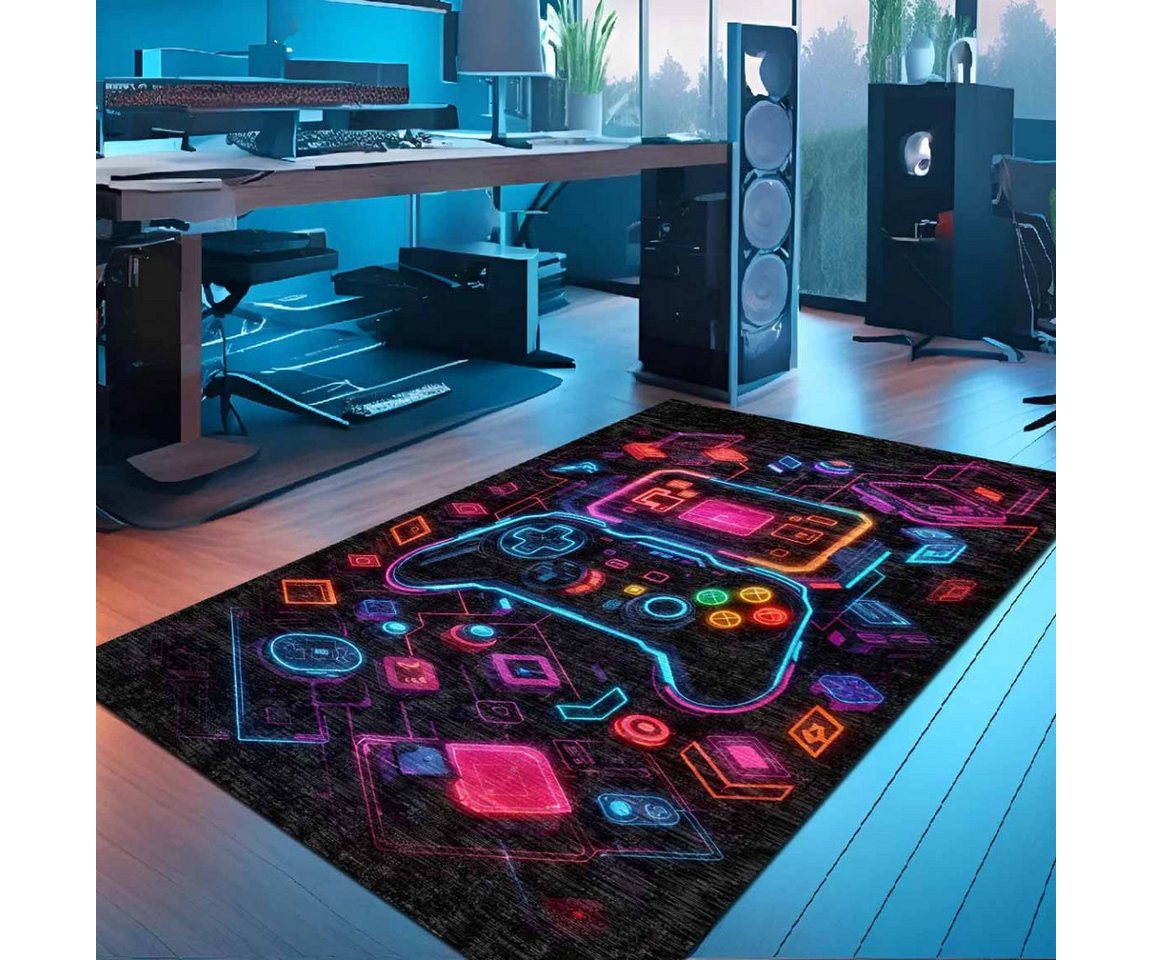 Bamyum Teppich Console Chenille Druck Teppich, Gaming Videospiel Waschbarer Teppich, Höhe: 150 mm, Einzelstück Bild 3