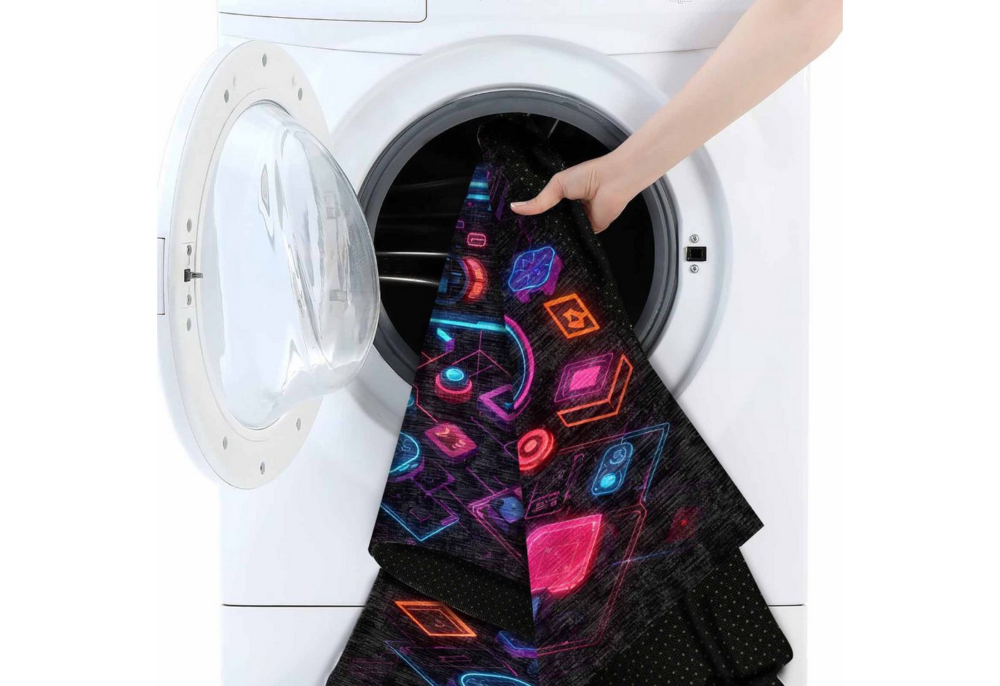 Bamyum Teppich Console Chenille Druck Teppich, Gaming Videospiel Waschbarer Teppich, Höhe: 150 mm, Einzelstück Bild 4