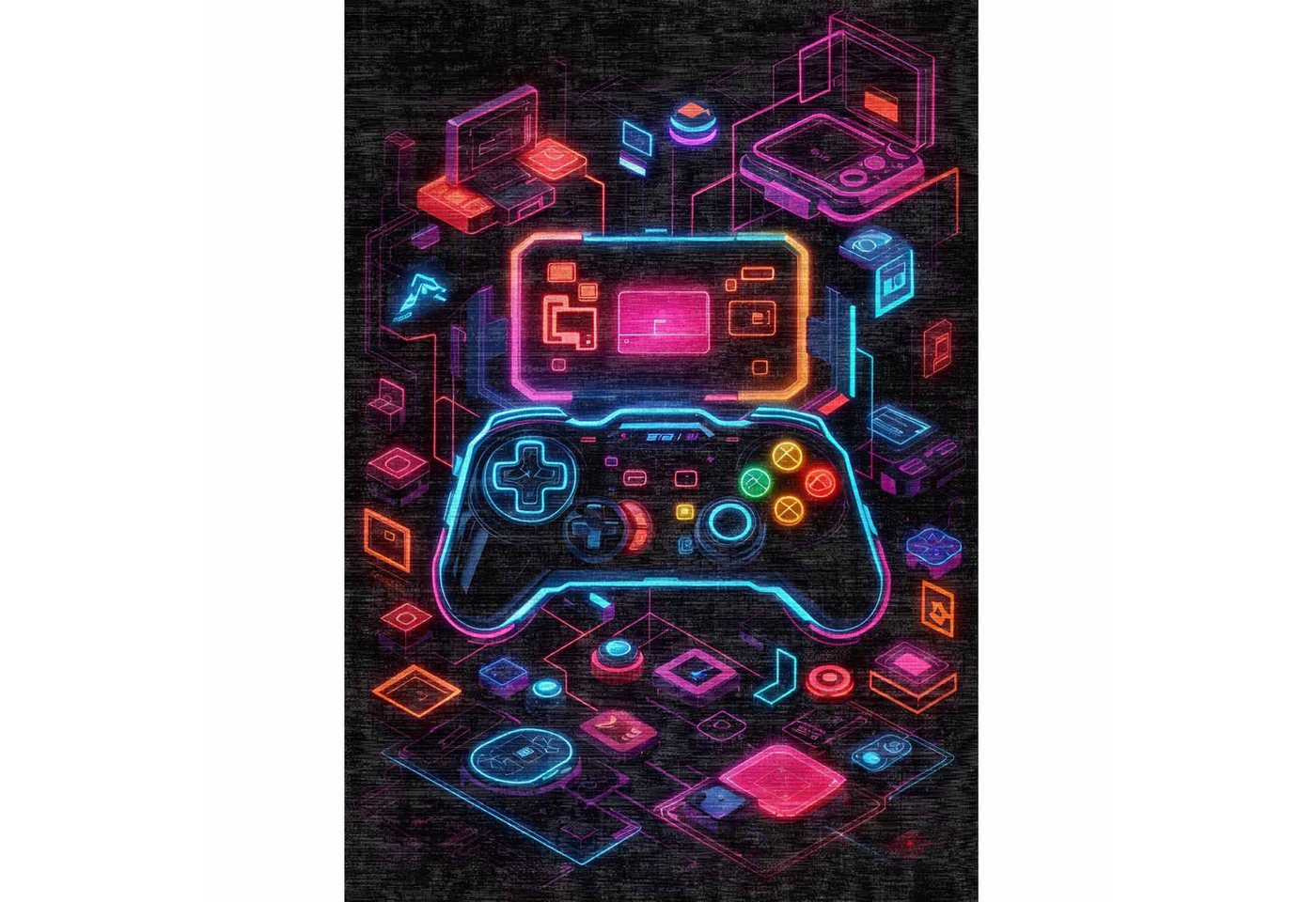 Bamyum Teppich Console Chenille Druck Teppich, Gaming Videospiel Waschbarer Teppich, Höhe: 150 mm, Einzelstück Bild 5