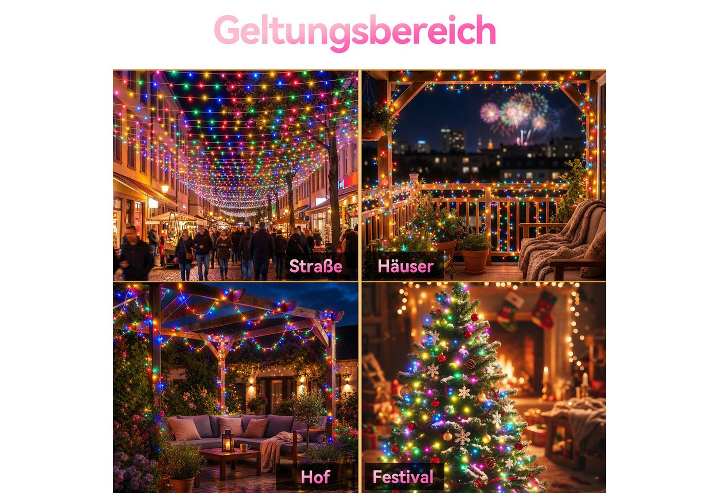 FIVMEN LED-Lichterkette LED-Lichterkette aus Kupferdraht 8 Modi mit Fernbedienung, Timer, dimmbar, Wasserdicht für Weihnachtsdeko, Innen, Außen, Deko DIY Bild 3