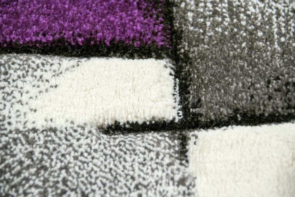 Carpetia Teppich Moderner Teppich Kurzflor Wohnzimmerteppich Konturenschnitt, rechteckig, Höhe: 13 mm Bild 3