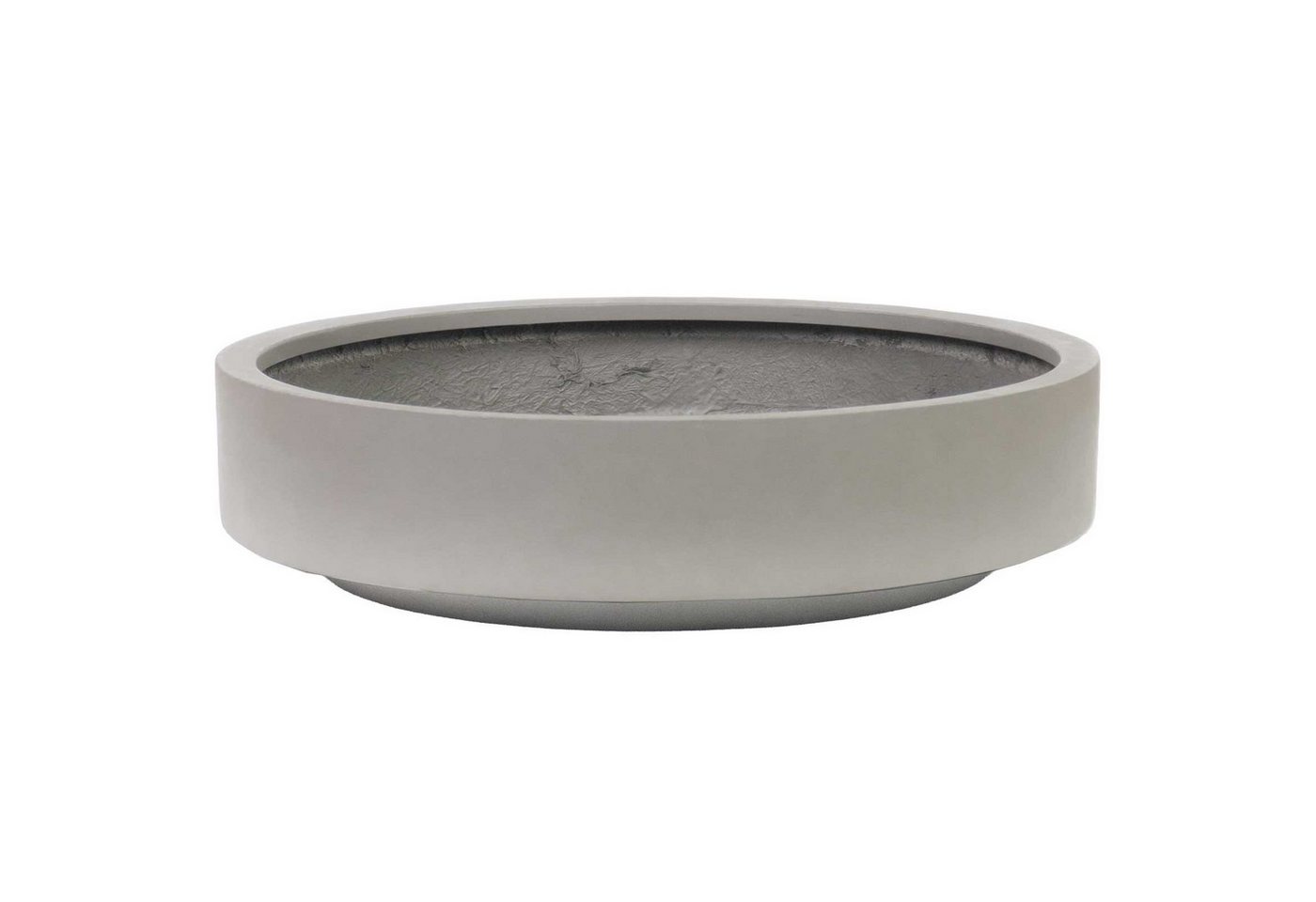 VIVANNO Pflanzschale Fiberglas ESCADA LOW Schale - Betongrau Beton-Design (1 St), 55x13 cm