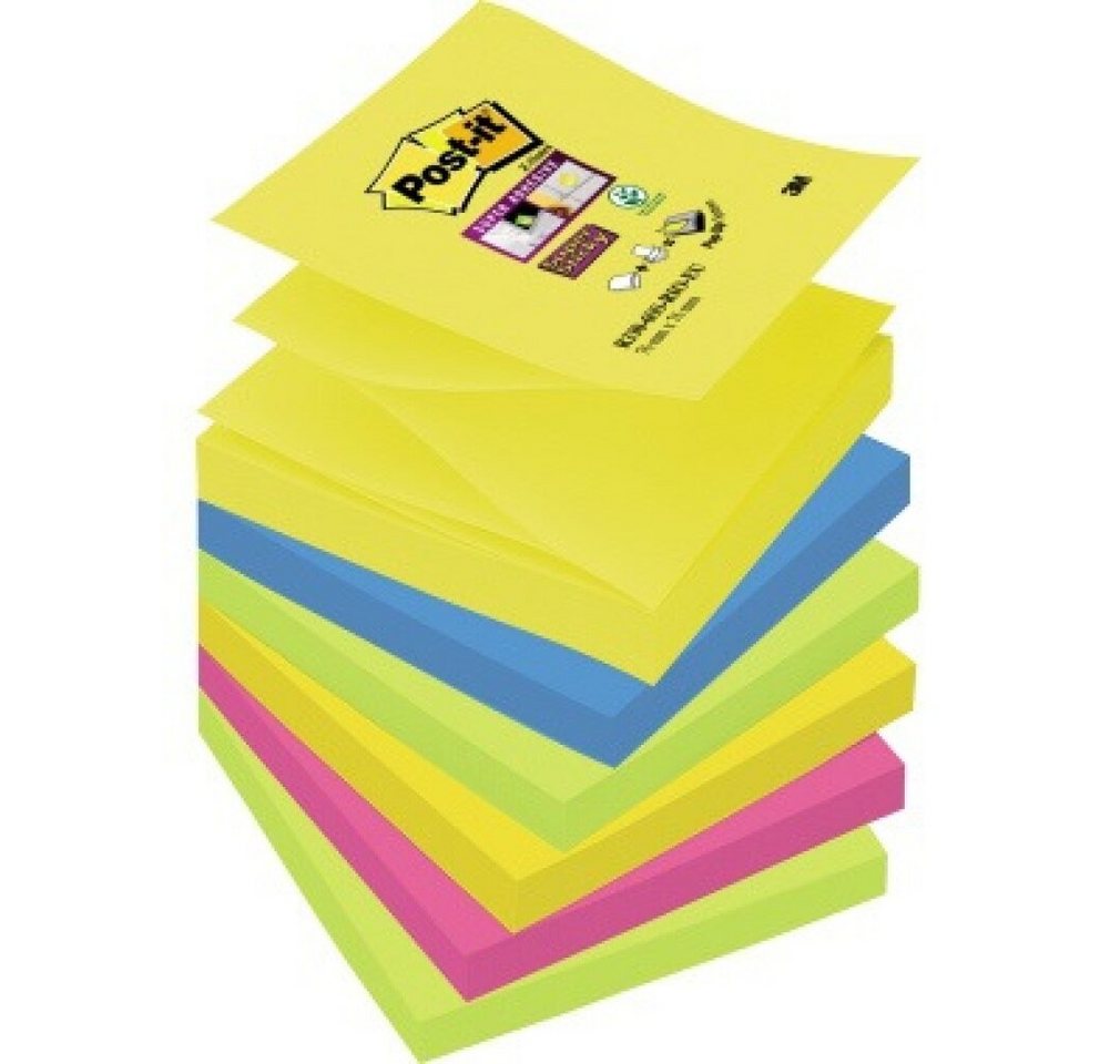 Post-it® Notizzettel Post-it Haftnotiz Super Sticky Z- Notes Maße: 76 x 76 mm (B x H)